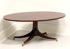 Vintage Oval Banded Mahogany Georgian Style Coffee / Cocktail Table