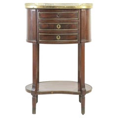 Vintage Oval Bedside, Italy, Early 20th Century