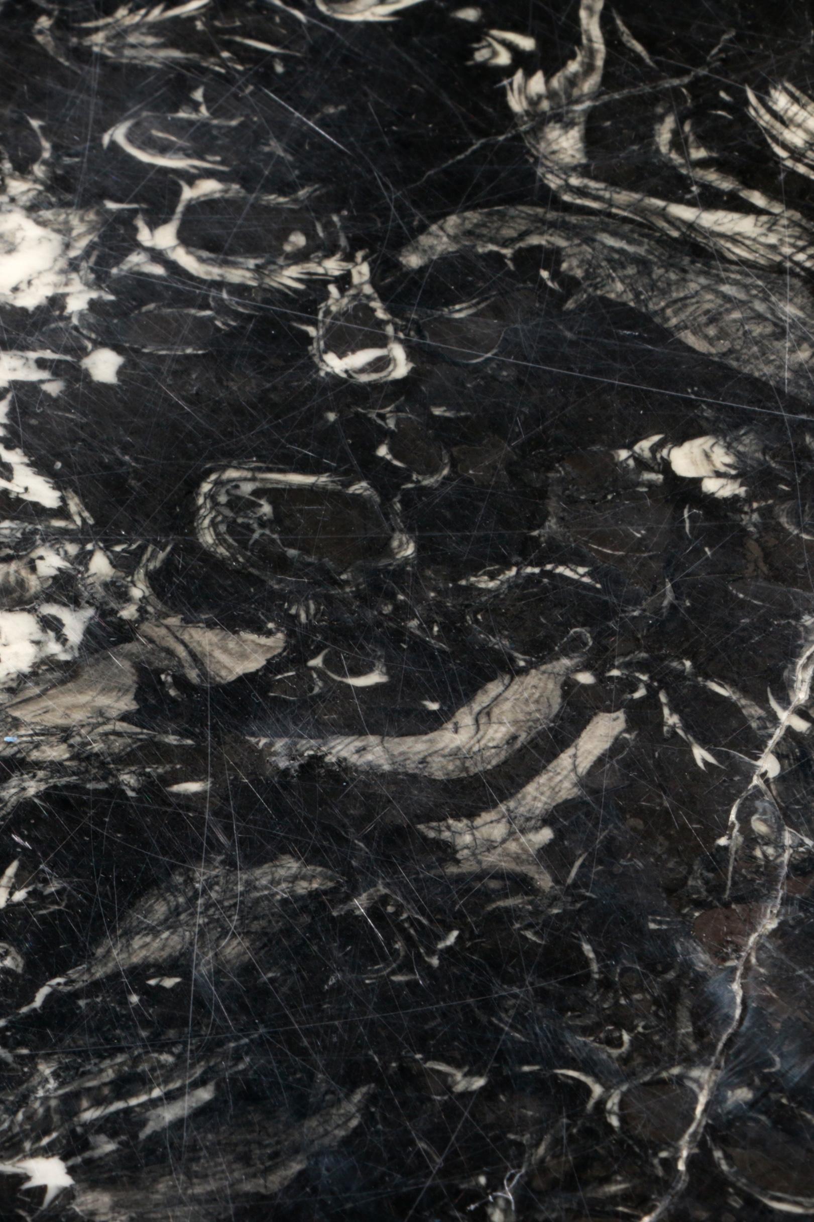 Vintage Oval Black Marble Dining Table, 1970s Italian Design 5
