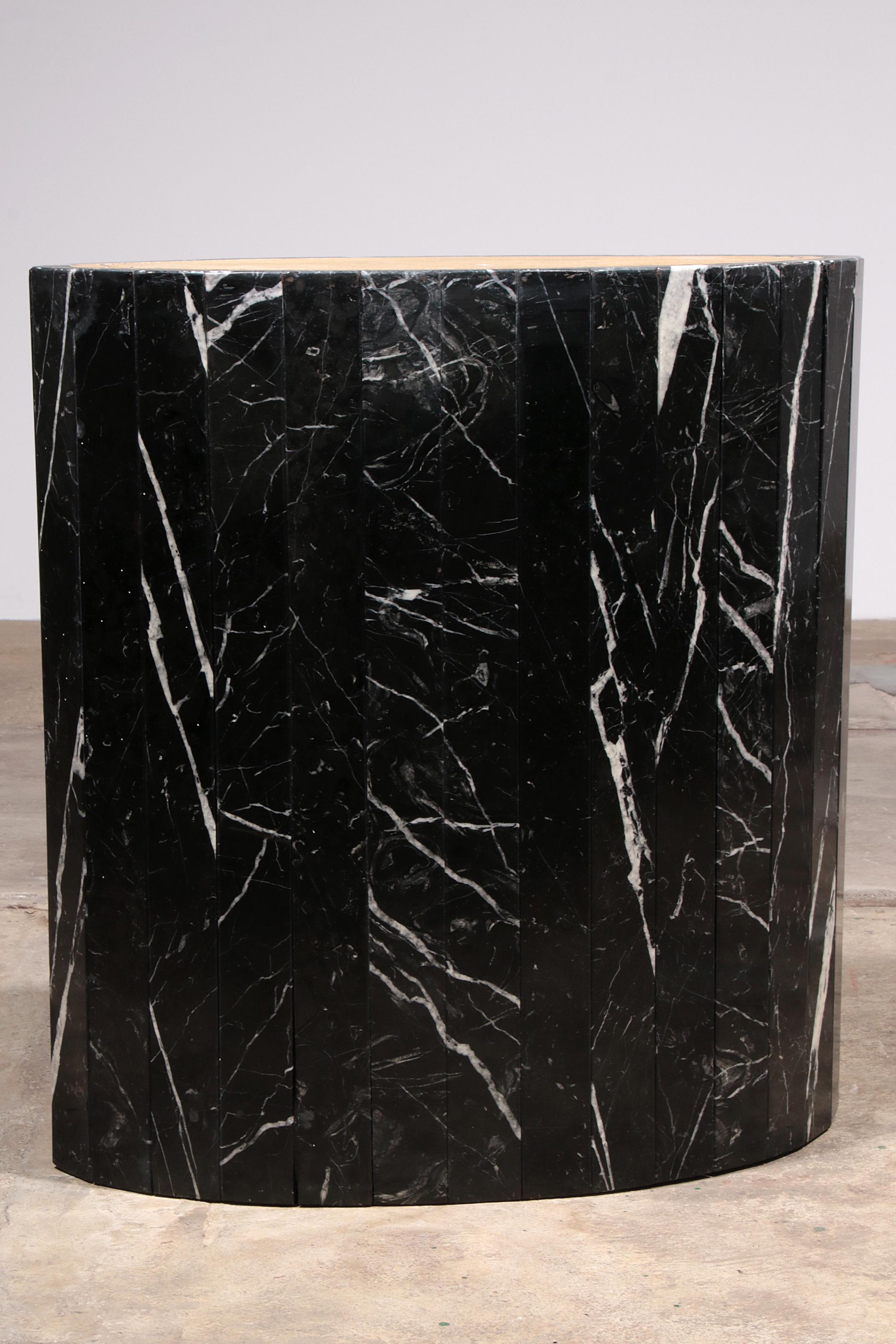 Vintage Oval Black Marble Dining Table, 1970s Italian Design 7