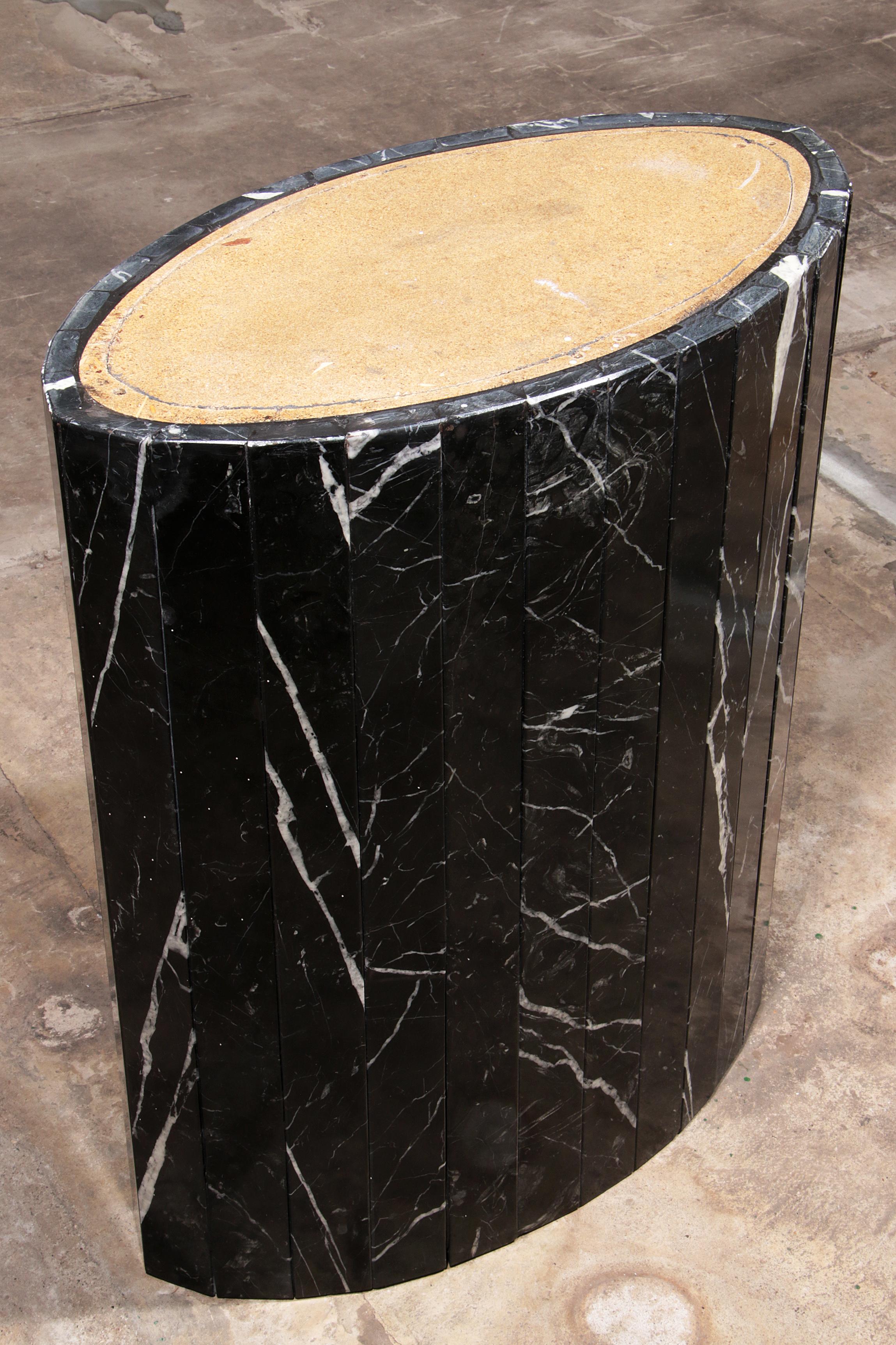 Vintage Oval Black Marble Dining Table, 1970s Italian Design 8