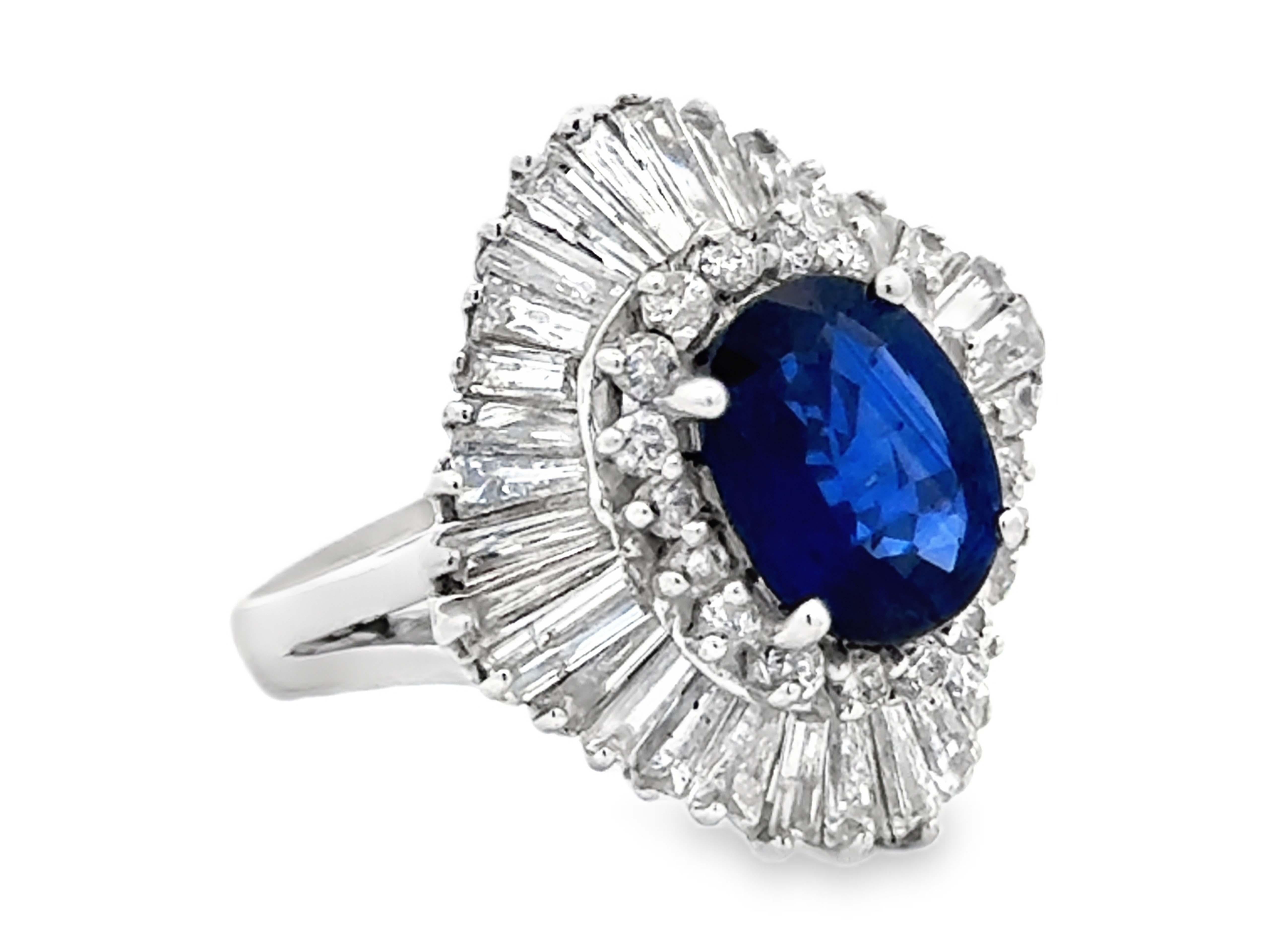 Item Specifications:

Metal: 14K White Gold

Total Weight: 7.4 Grams

Ring Size: 6.75

Sapphire Measurements: ~9.9 mm x 7.8 mm x 5.25 mm
​
​Sapphire Carat Weight: ~3 carats

Sapphire Count/Treatment: 1 natural, heated oval blue sapphire

Diamond