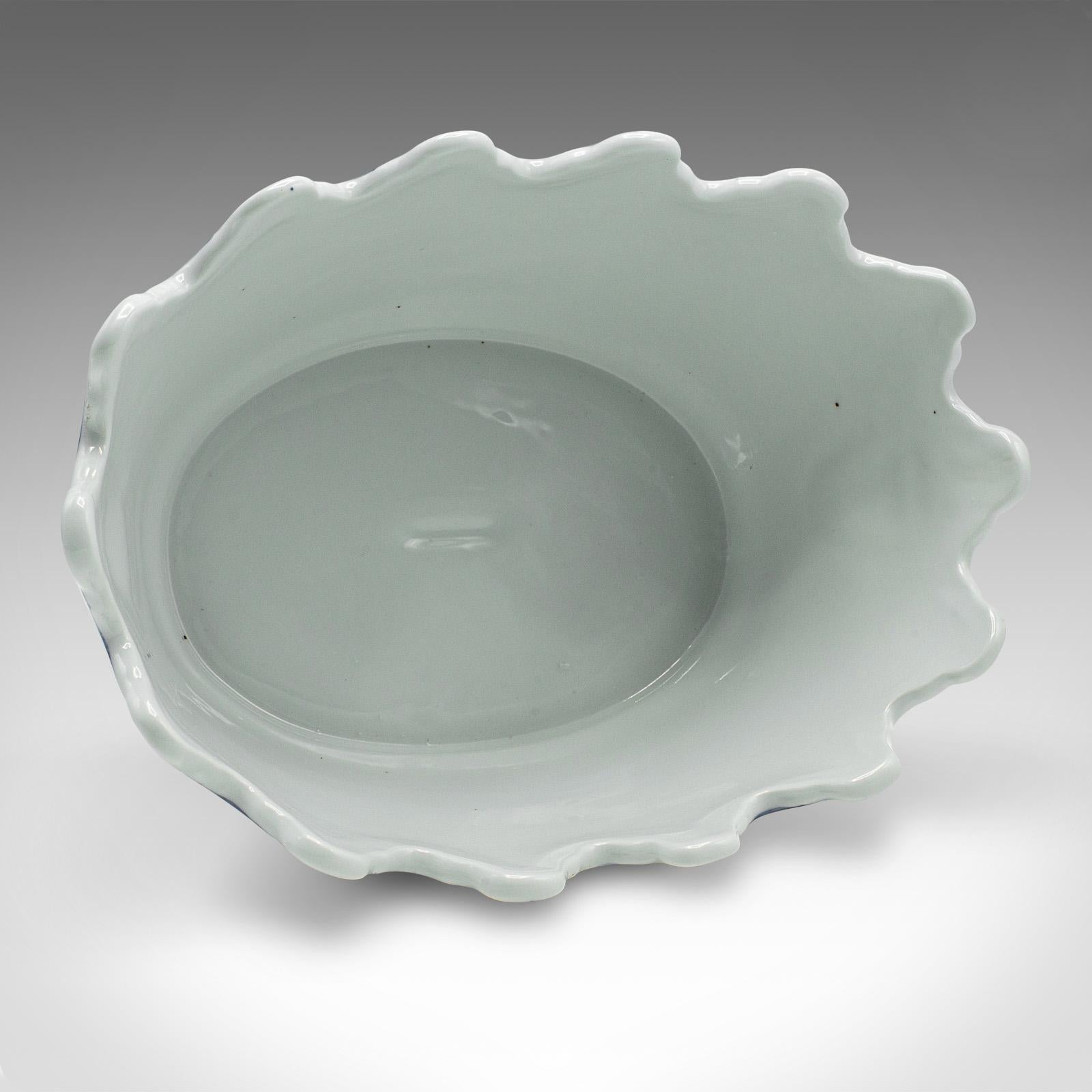 Fin du 20e siècle Jardinière ovale, chinoise, céramique, décorative, pot de jardinière en vente