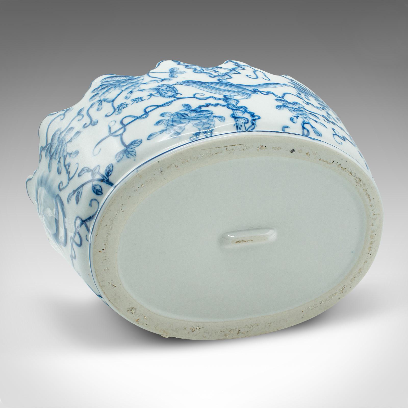 Céramique Jardinière ovale, chinoise, céramique, décorative, pot de jardinière en vente