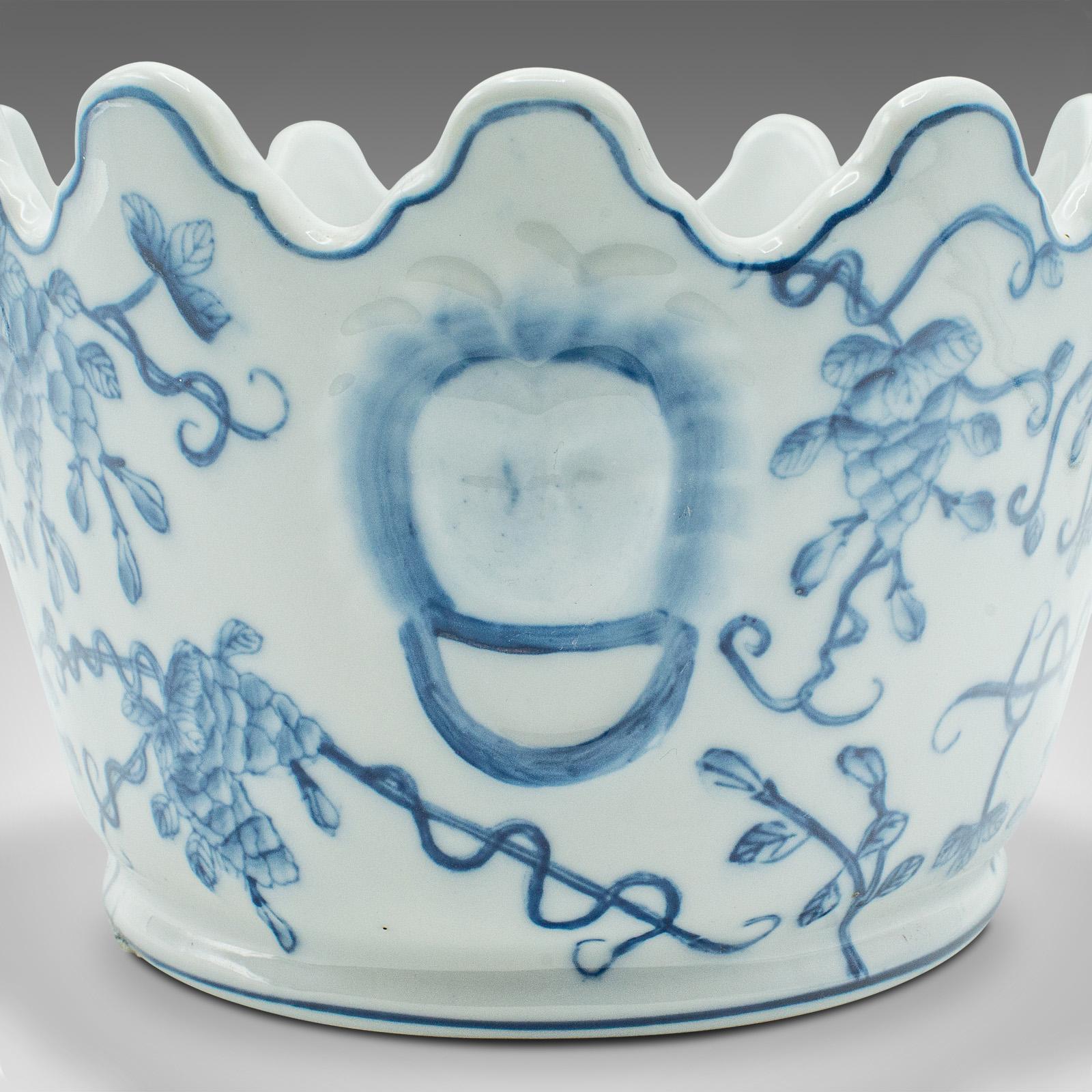 Jardinière ovale, chinoise, céramique, décorative, pot de jardinière en vente 2