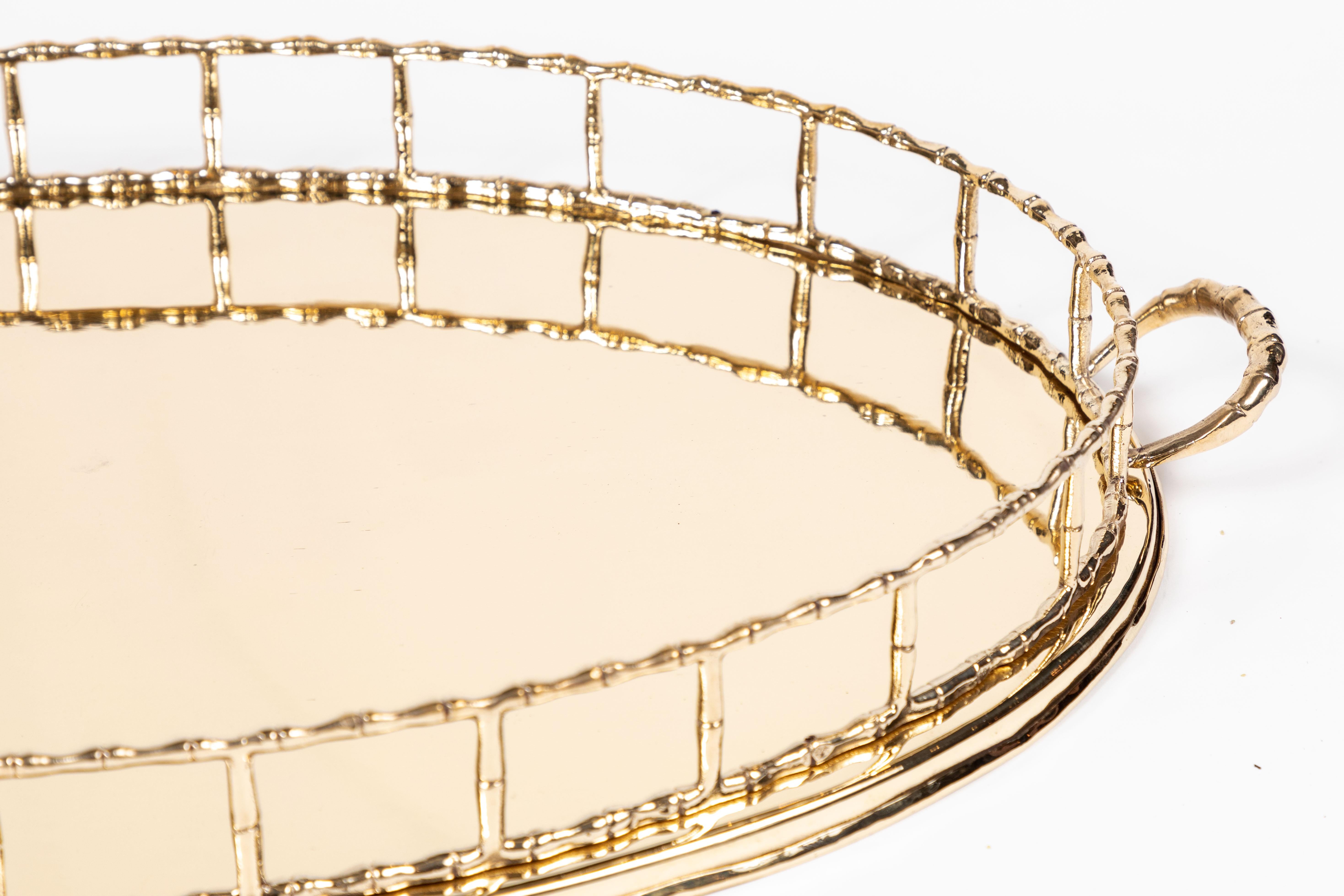 brass bamboo tray