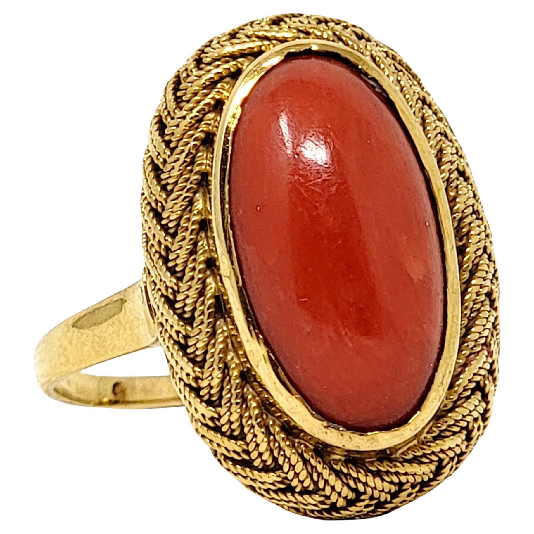 Vintage Red & Gold Bracelet Cabochon One of a Kind Repurposed