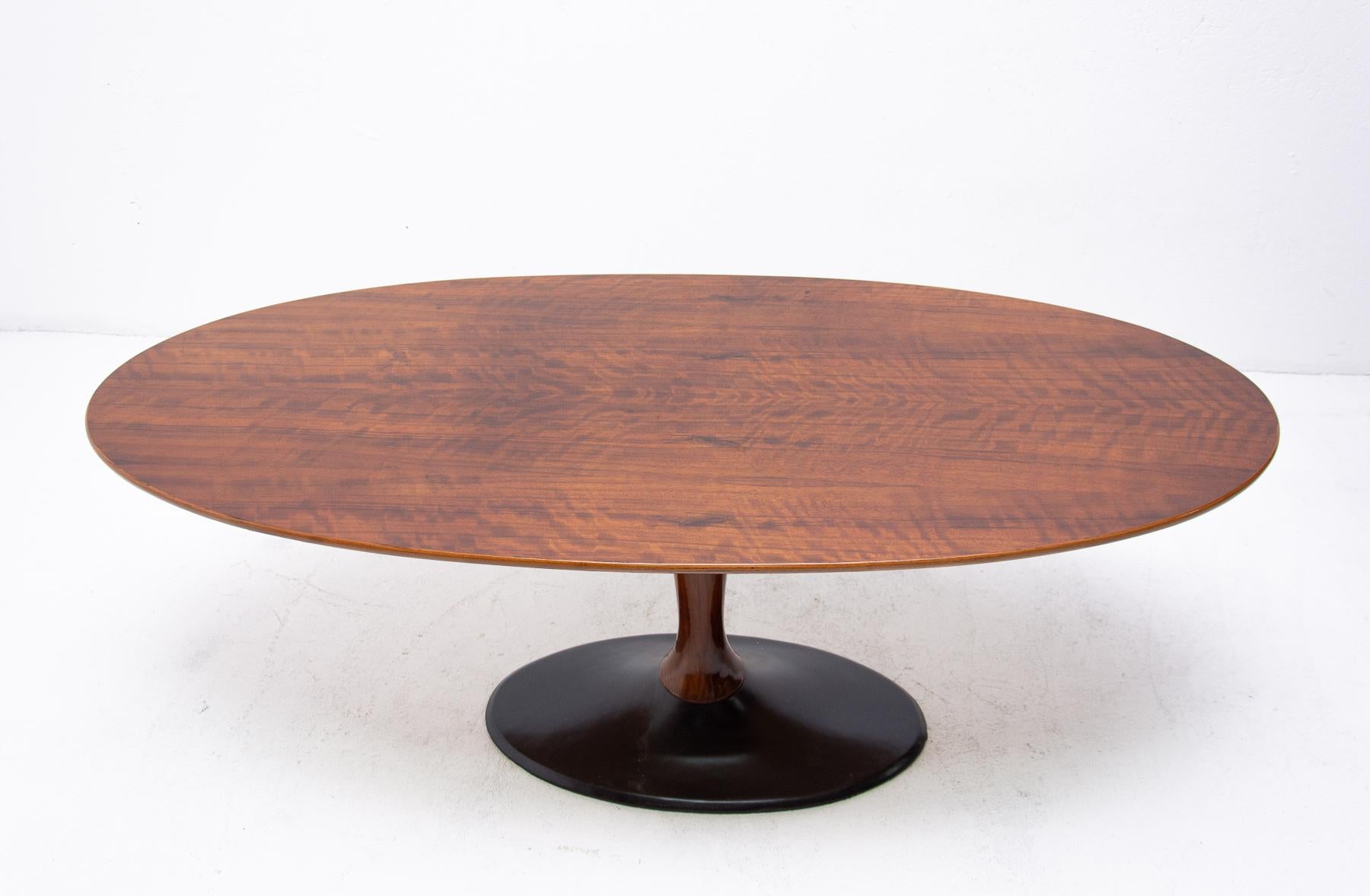 Late 20th Century Vintage Oval Coffee Table from Czechoslovakia, 1970s