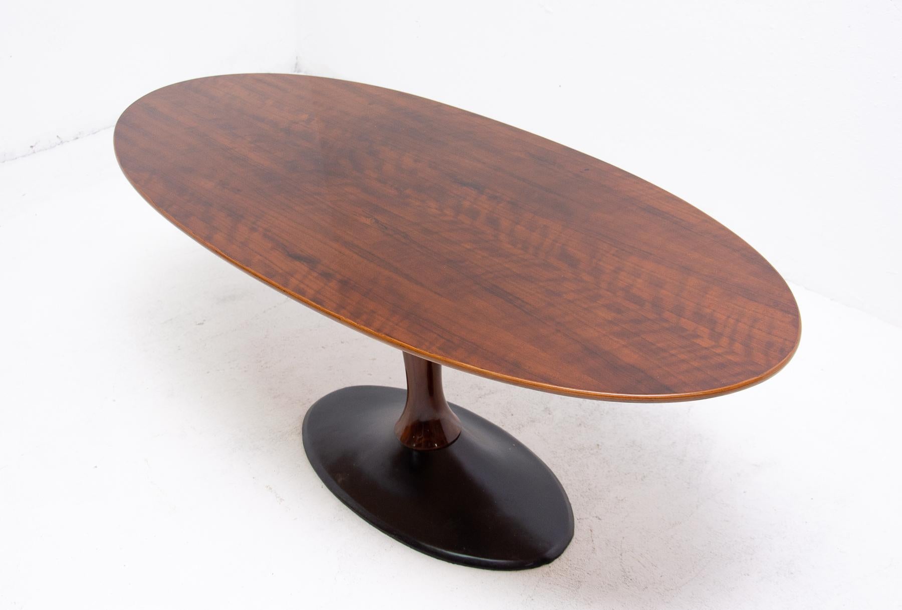 Vintage Oval Coffee Table from Czechoslovakia, 1970s 2