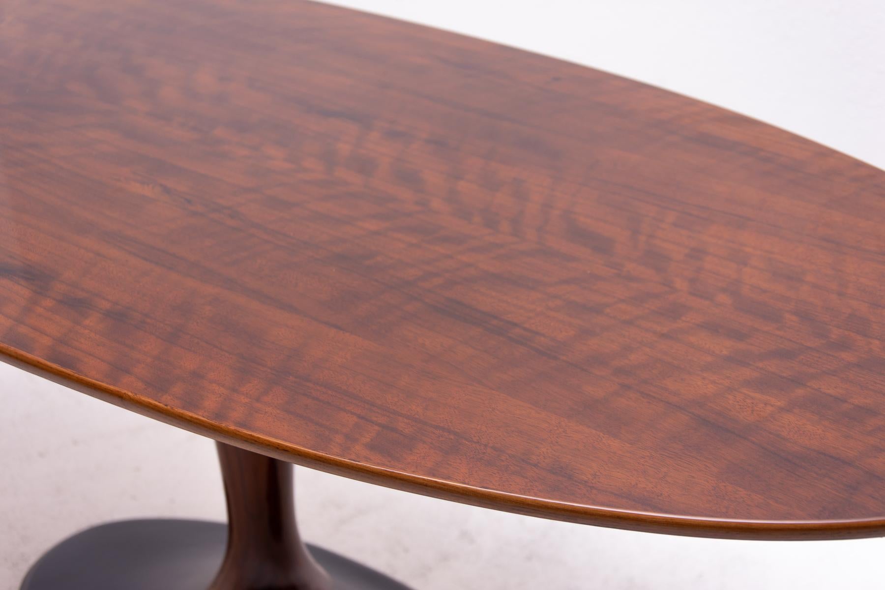 Vintage Oval Coffee Table from Czechoslovakia, 1970s 3
