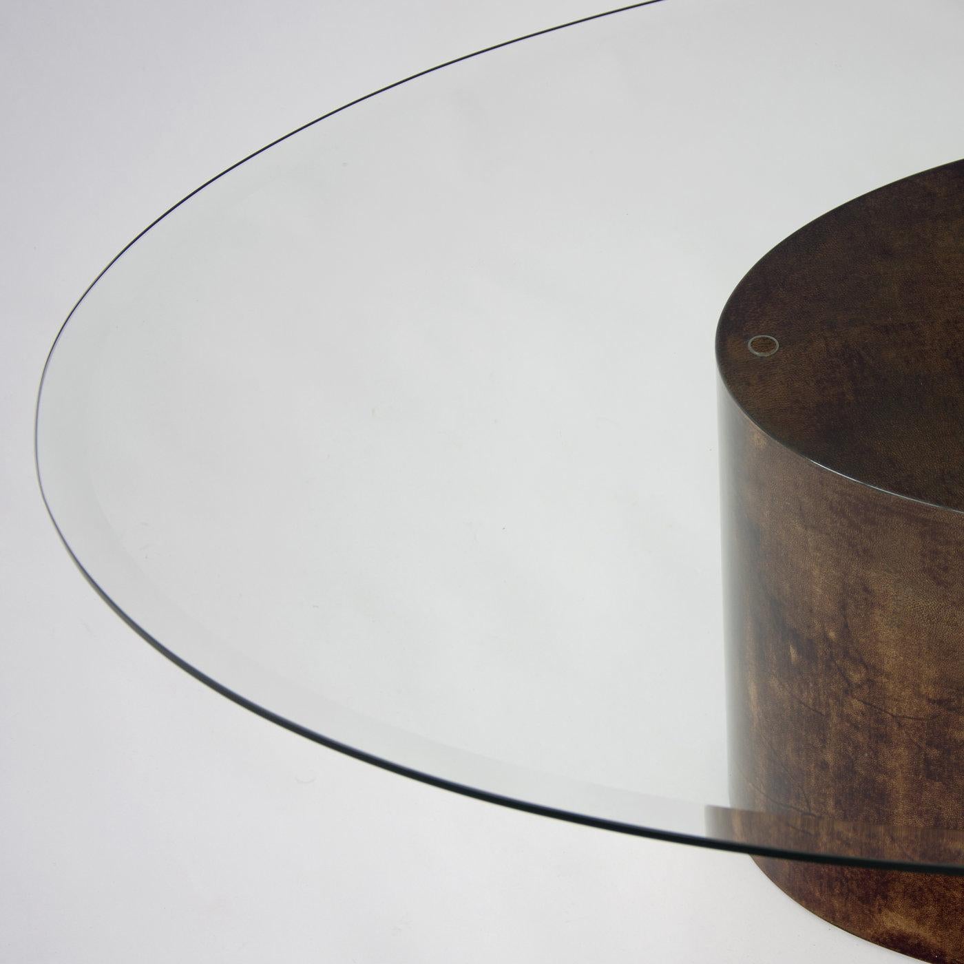 Table basse ovale vintage avec plateau en verre par Extroverso Neuf - En vente à Milan, IT