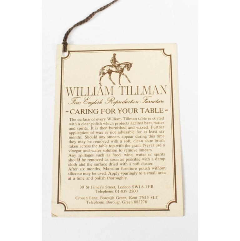 Table de salle à manger ovale et 6 chaises de William Tillman 20ème siècle en vente 11