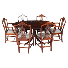 Vintage Oval Dining Table & 6 Chairs by William Tillman 20th Century