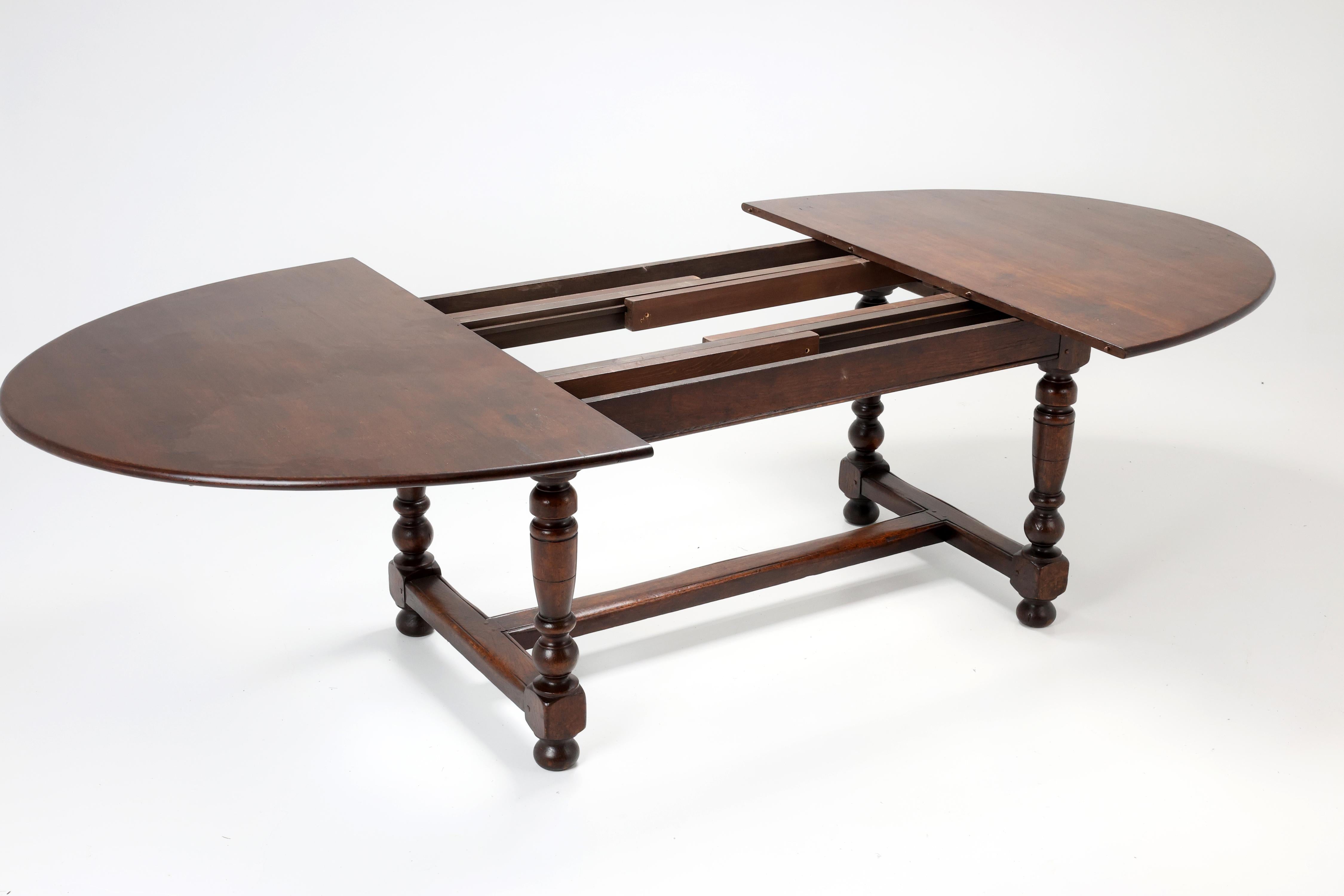 French Vintage Oval Dining Table, Early 20th Century For Sale