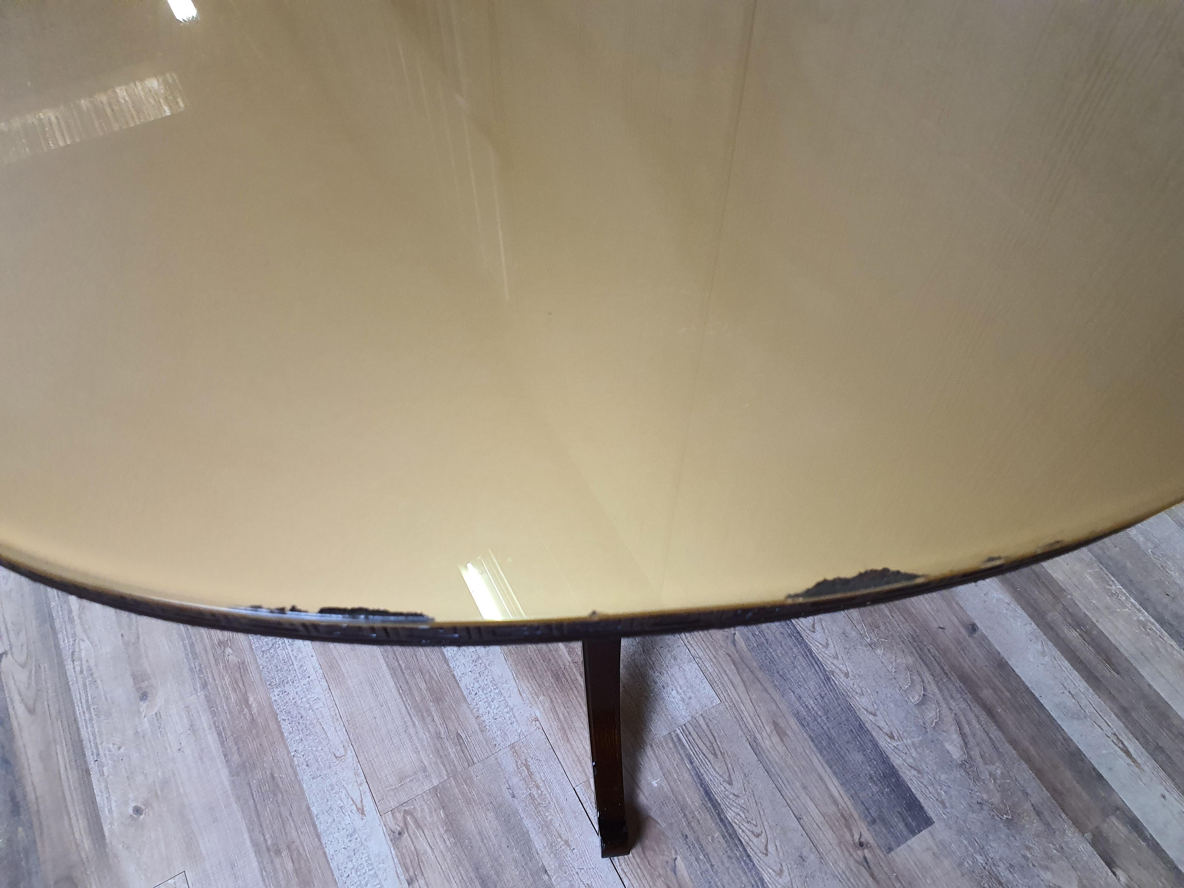 Glass Vintage Oval Dining Table