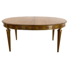 Vintage Oval Dining Table with Three Leaves