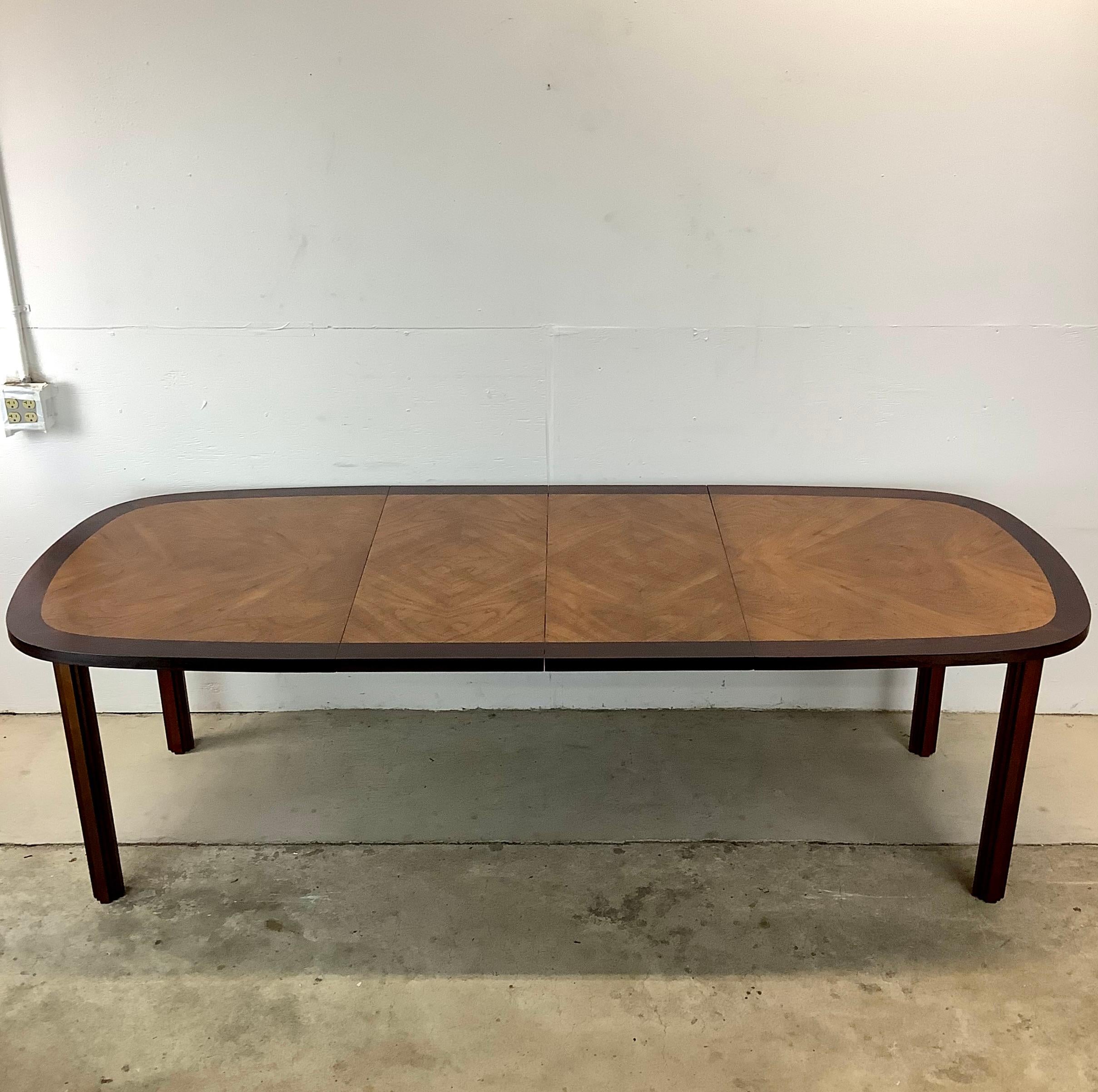 Mid-Century Modern Vintage Oval Dining Table With Two Leaves- lane tower suite