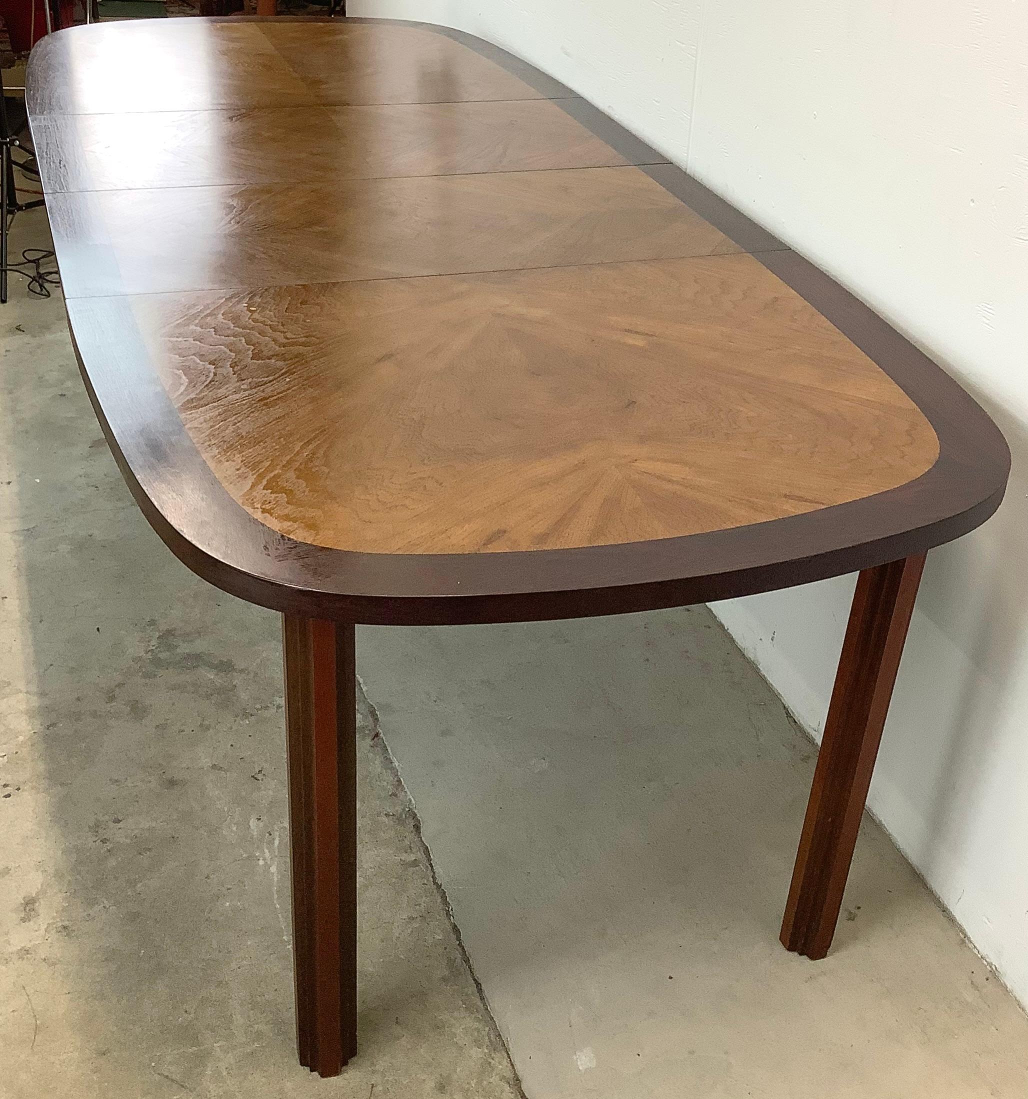 Wood Vintage Oval Dining Table With Two Leaves- lane tower suite