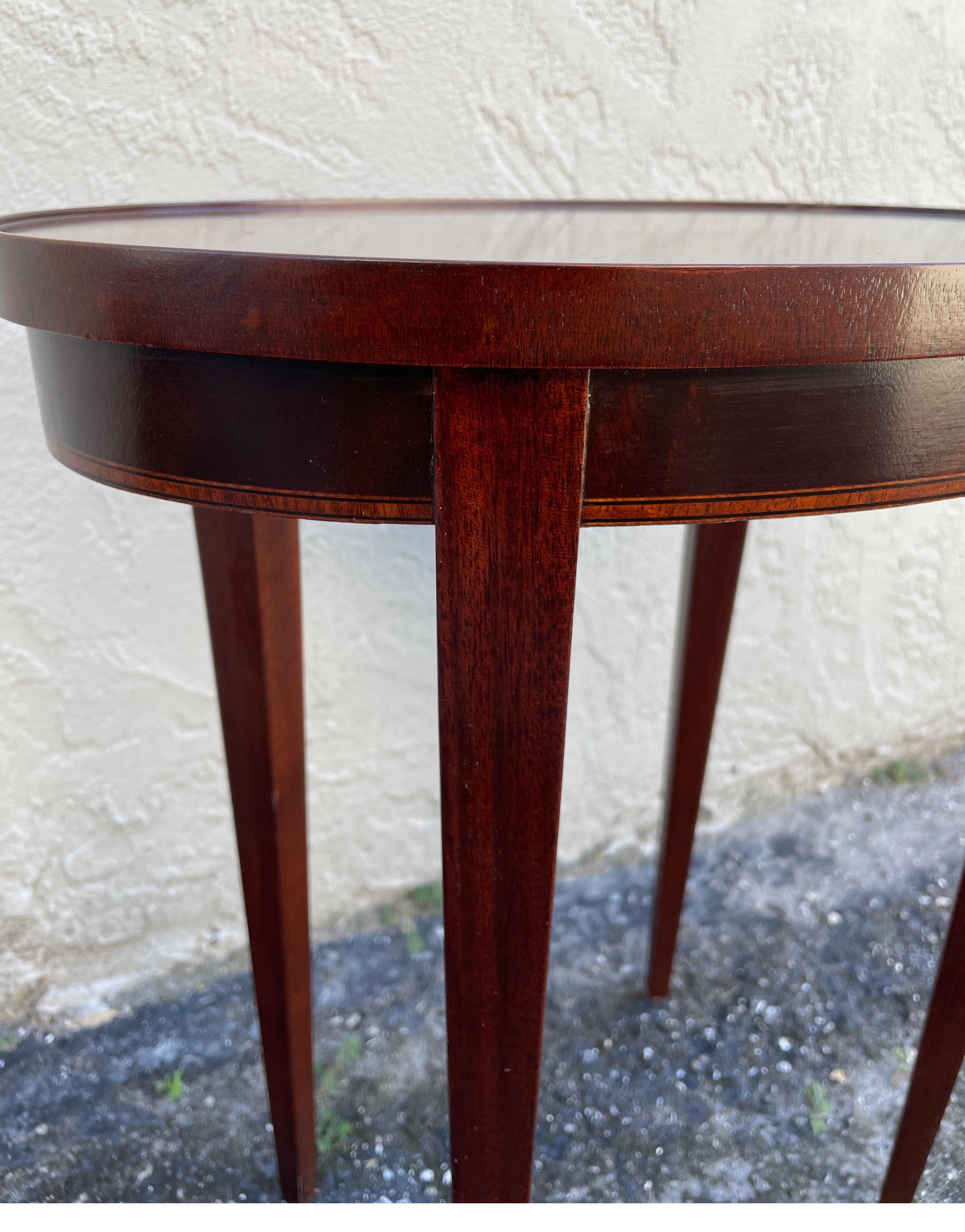 Vintage Oval Drinks Table by Baker 4