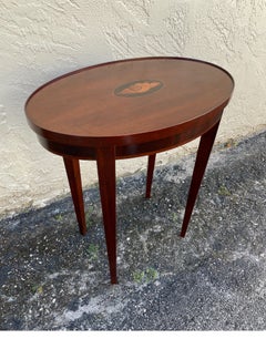 Vintage Oval Drinks Table by Baker