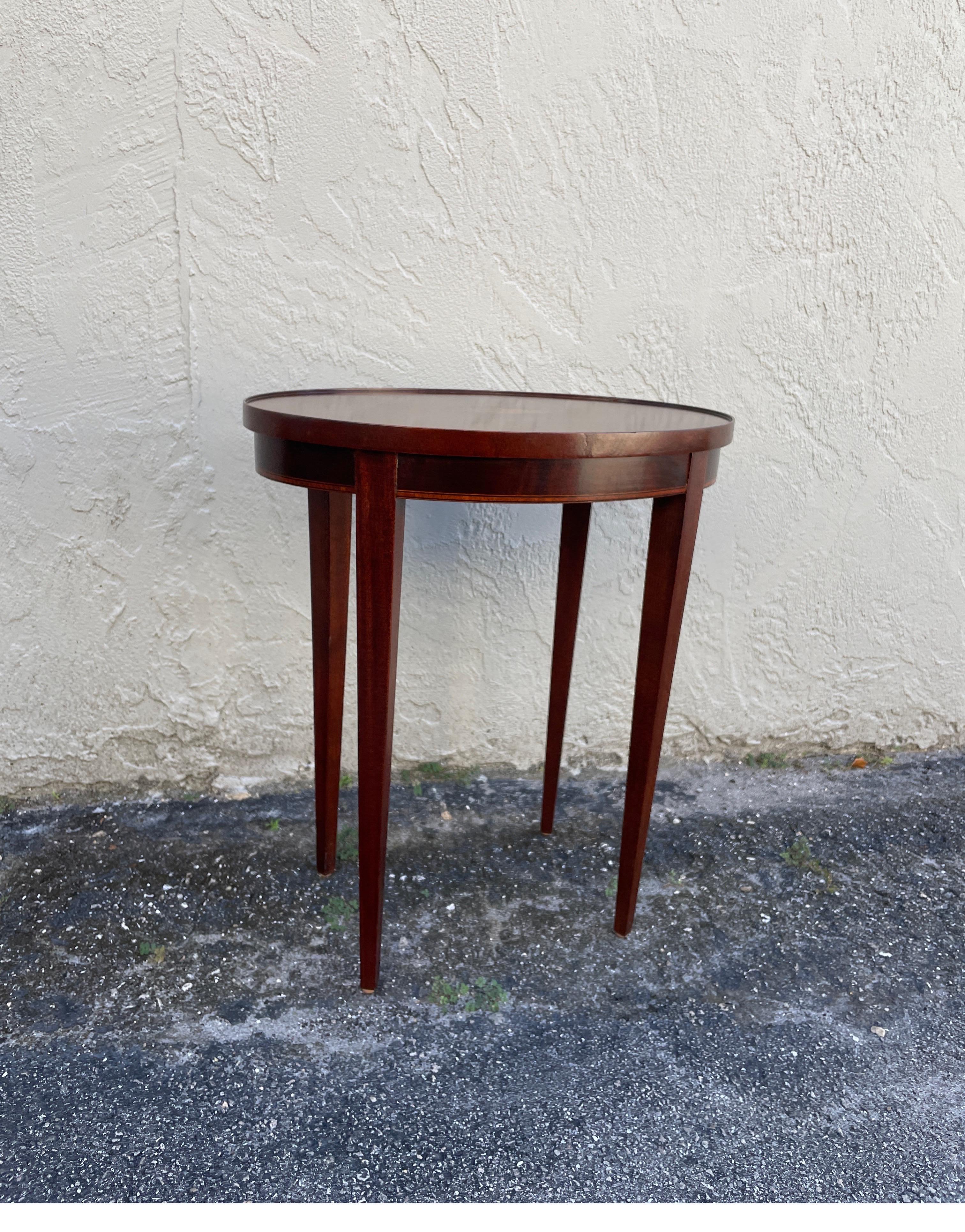Vintage Oval Drinks Table by Baker 1