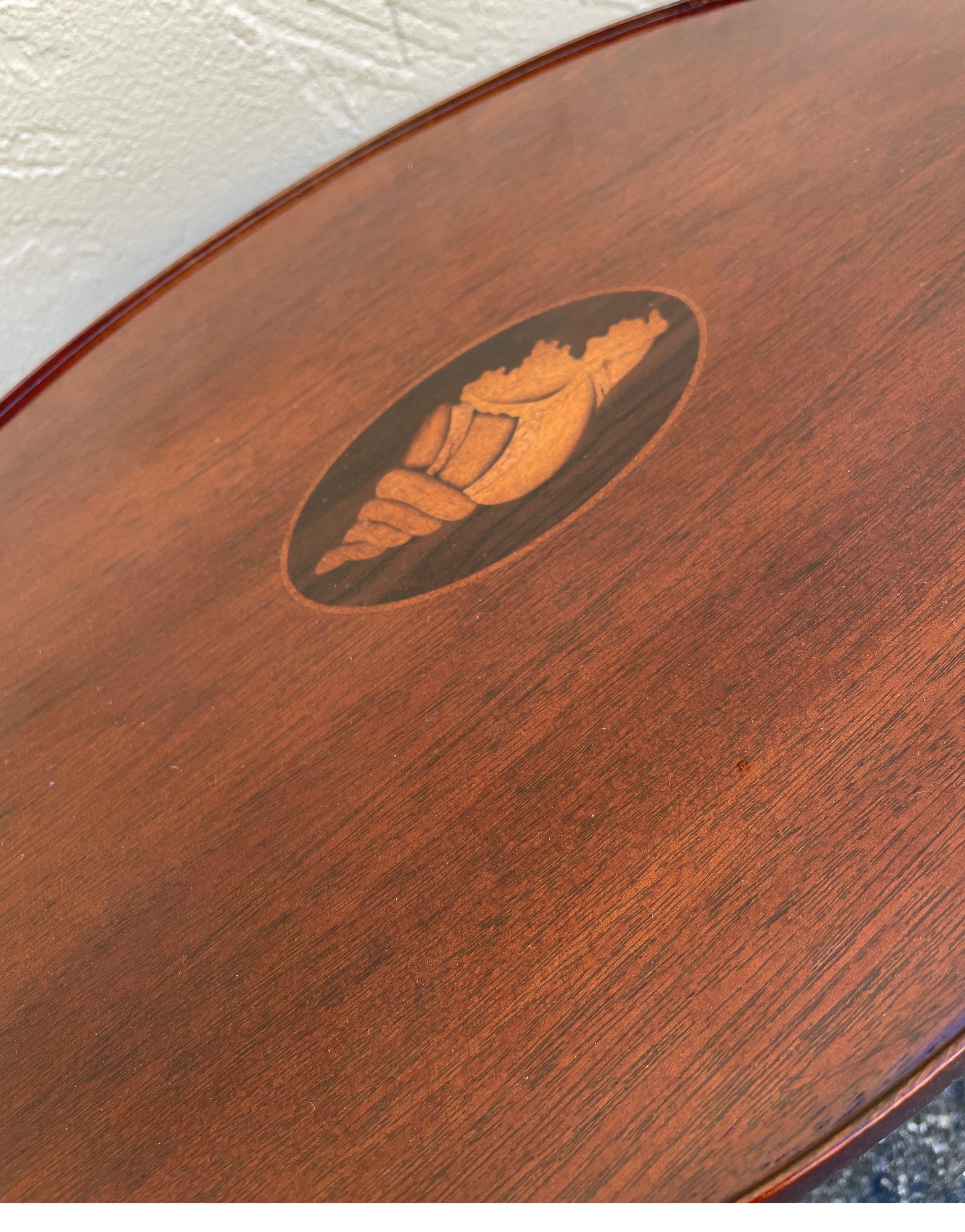 Vintage Oval Drinks Table by Baker 2