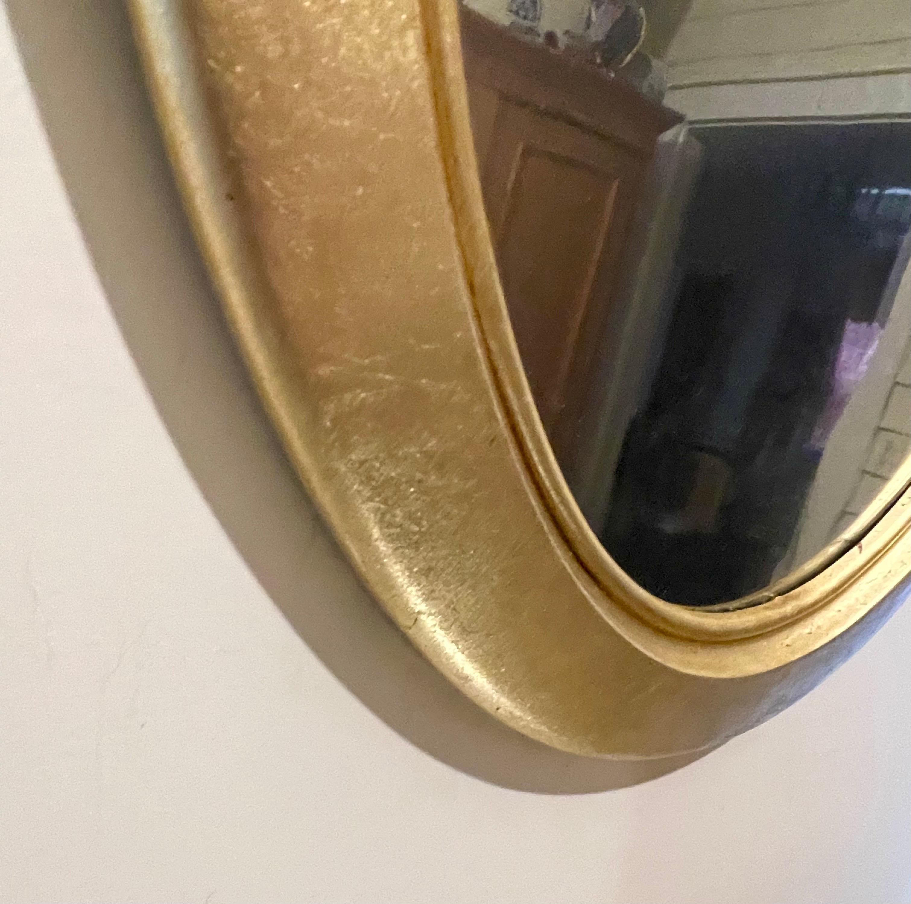 Vintage Oval Gilt Mirror B. Altman Co. NY (Vergoldet) im Angebot