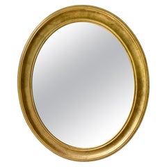Specchio ovale dorato vintage