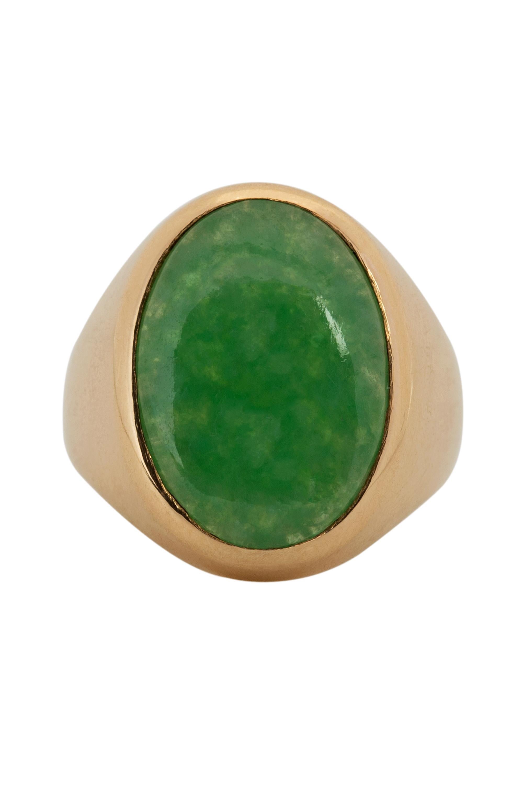 flat jade ring
