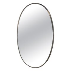 Vintage Oval Italian Wall Mirror 1960s