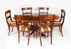 Vintage Oval Mahogany Tilt Top Dining Table by William Tillman 20th Century