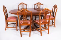 Vintage Oval Mahogany Tilt Top Dining Table by William Tillman 20th Century