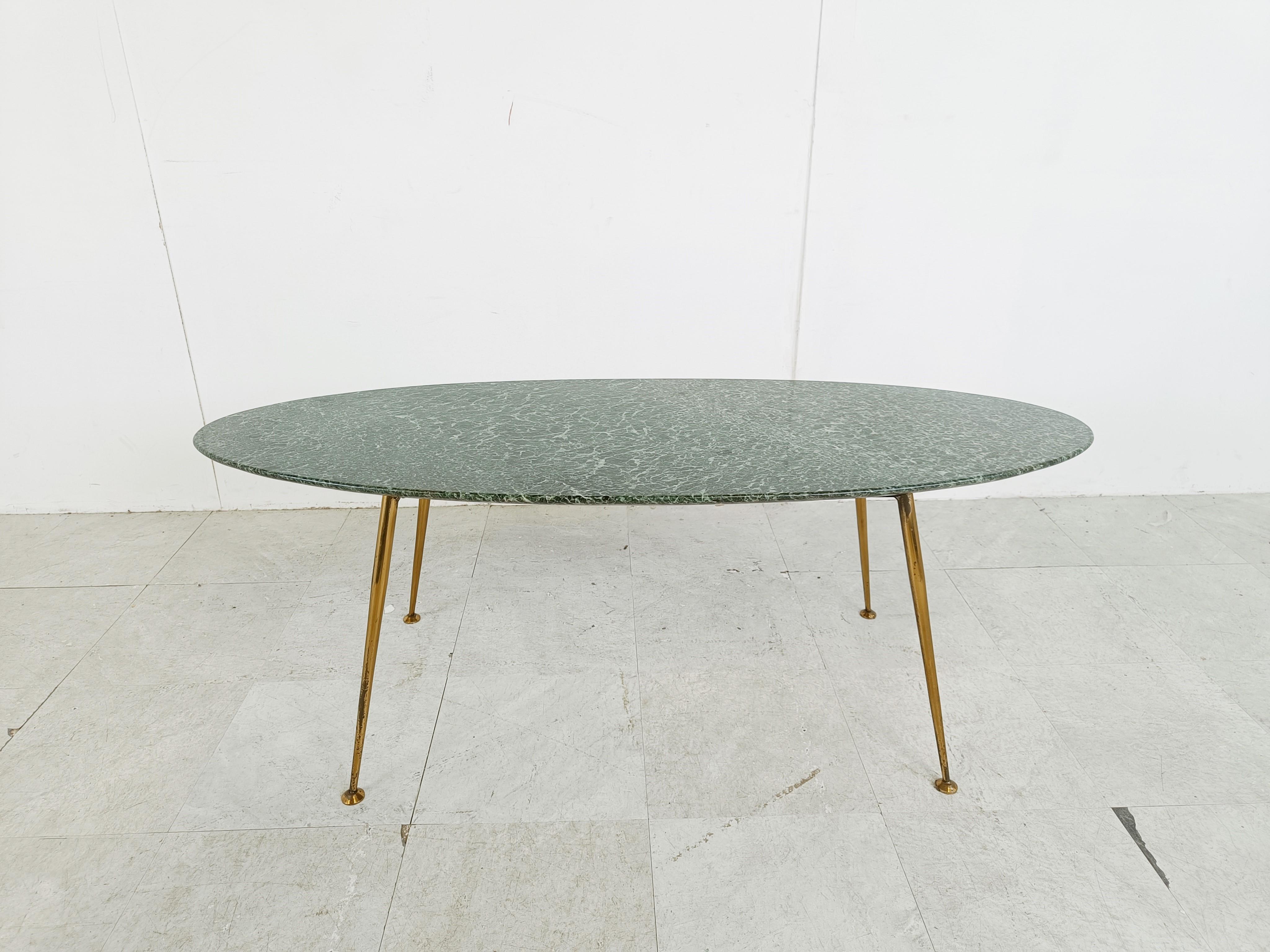 oval marble coffee table vintage