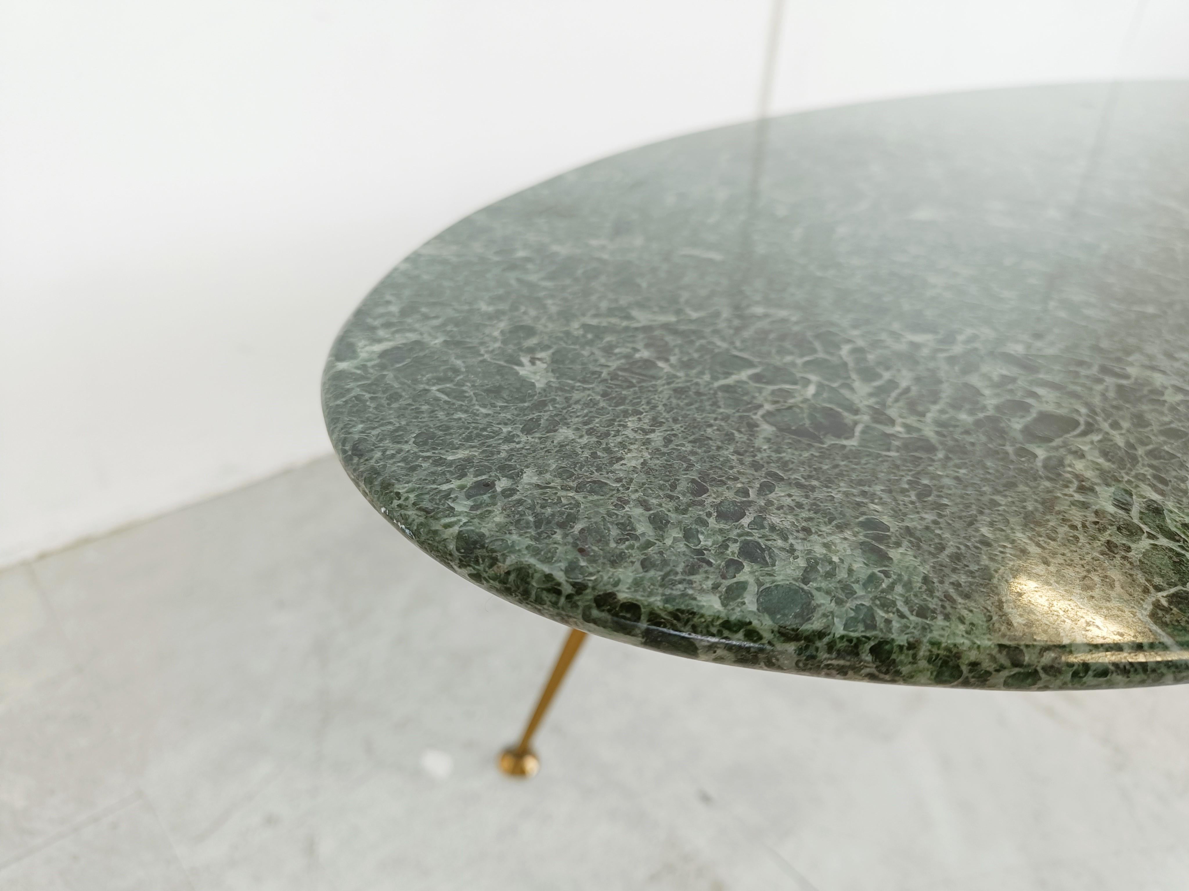 Mid-20th Century Vintage oval marble coffee table, 1950s