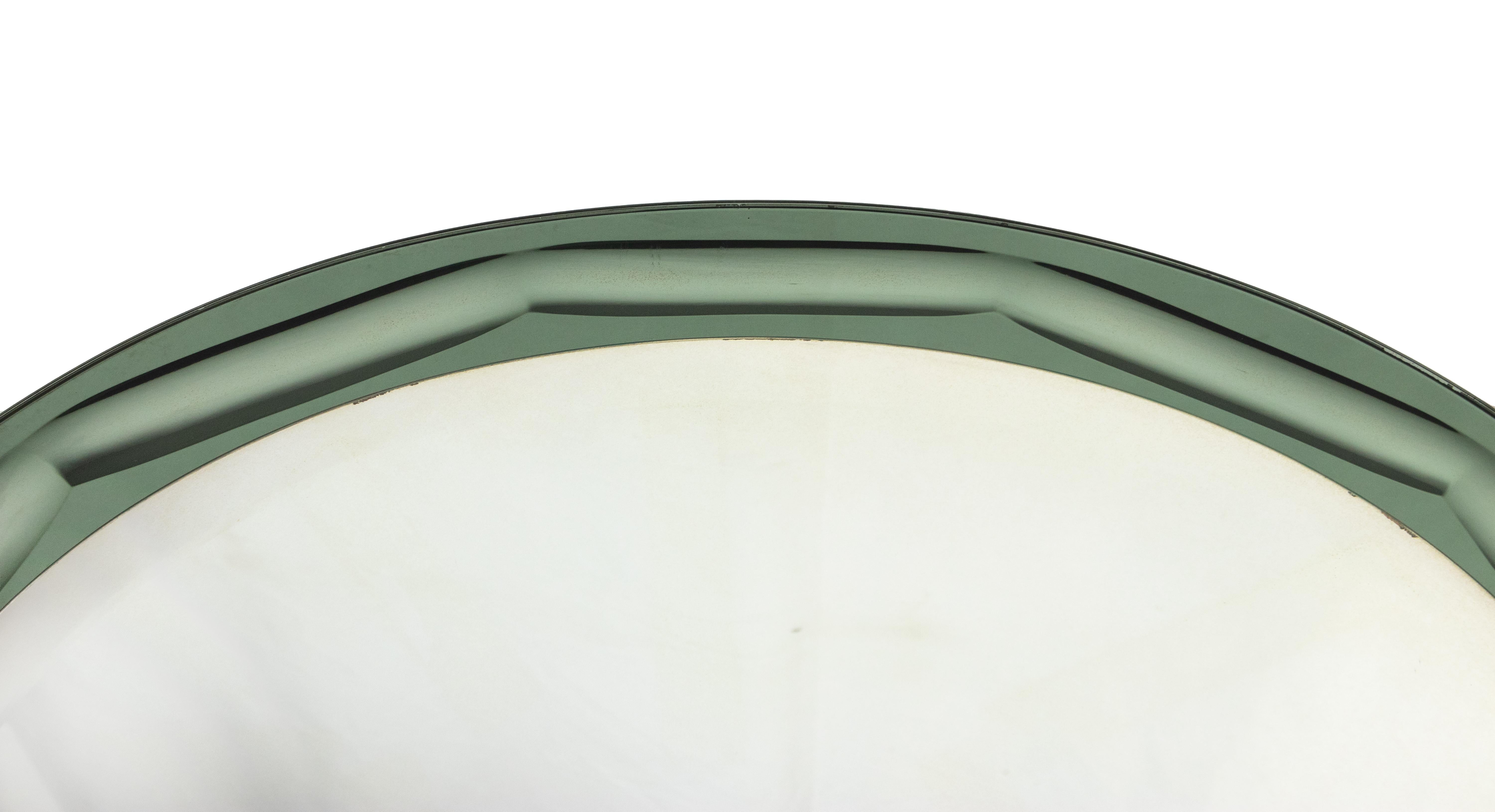 Vintage Oval Mirror by Lupi Cristal-Luxor, Italy 1970s In Good Condition In Roma, IT