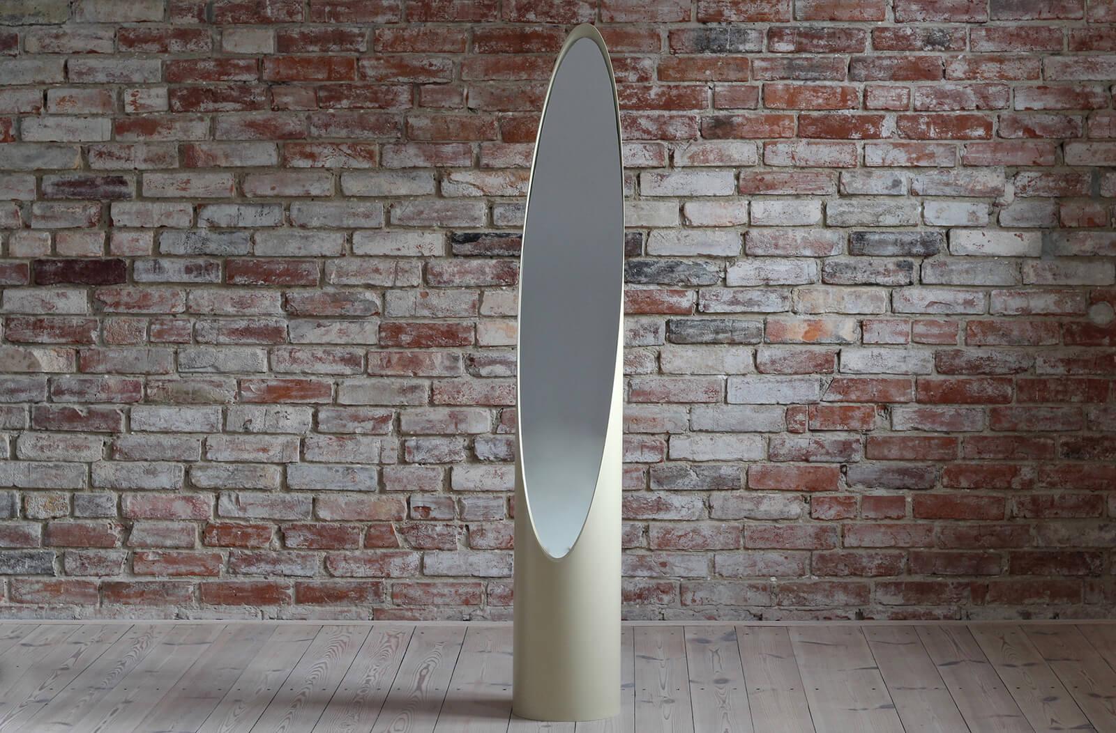 Vintage Oval Mirror by Roger Lecal, 1970s 1