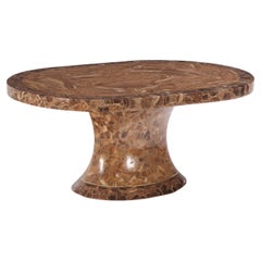 Vintage Oval Onyx Dining Table by Muller of Mexico