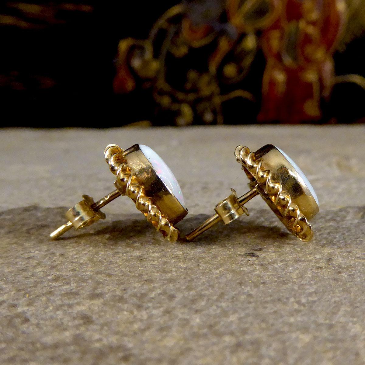 antique opal earrings