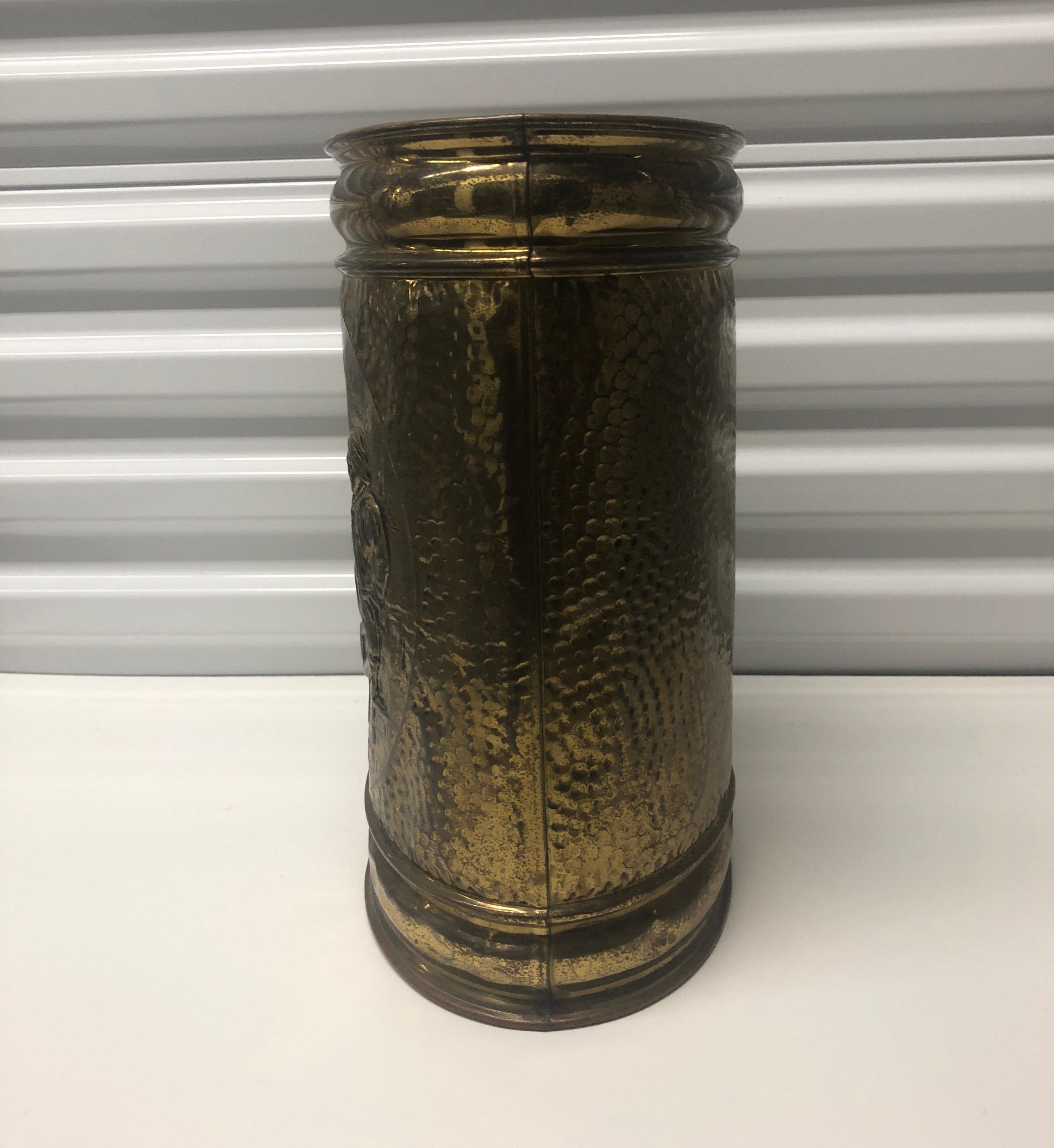 antique brass waste basket