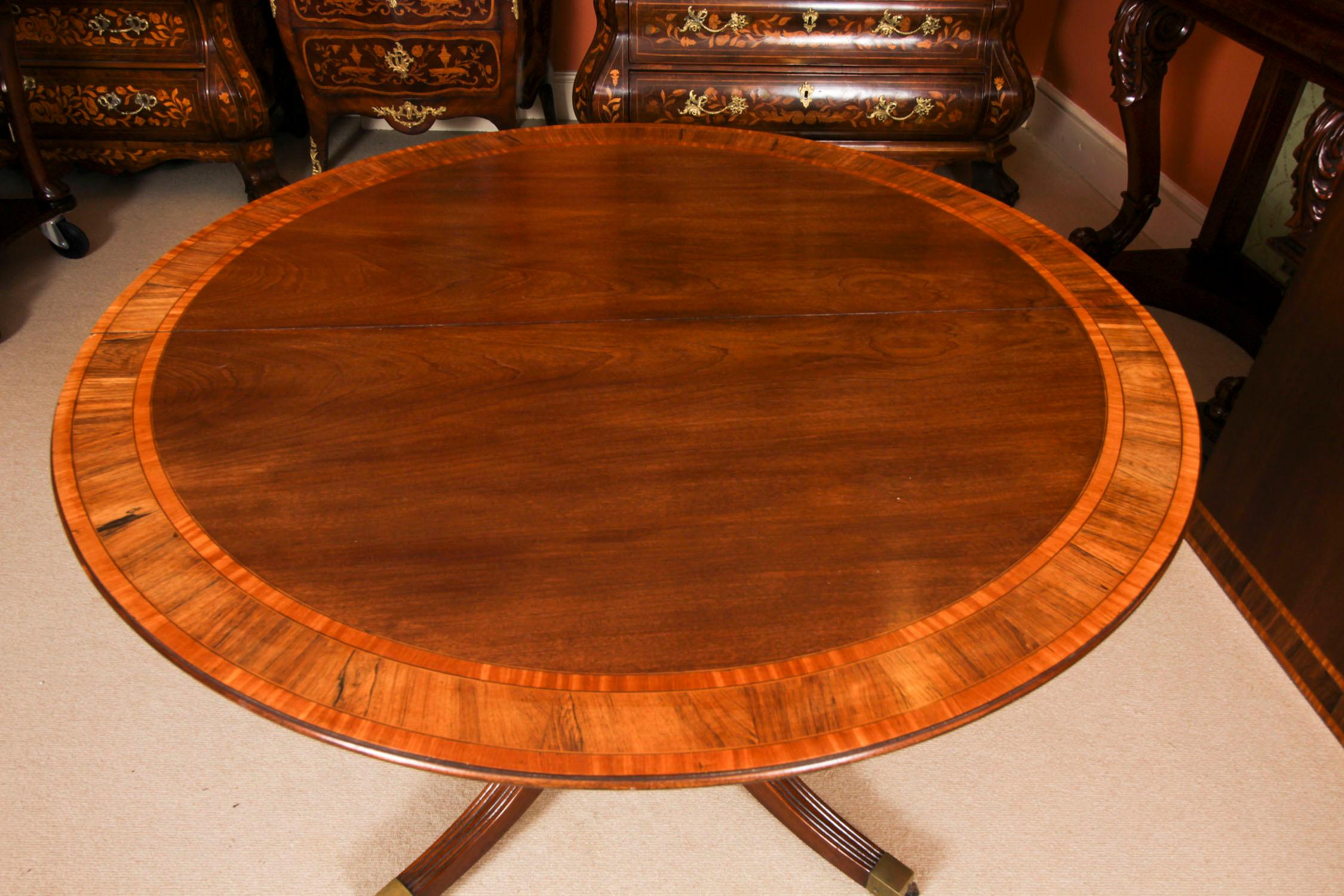 Vintage Oval Regency Revival Dining Table & Leaf 20th Century 7