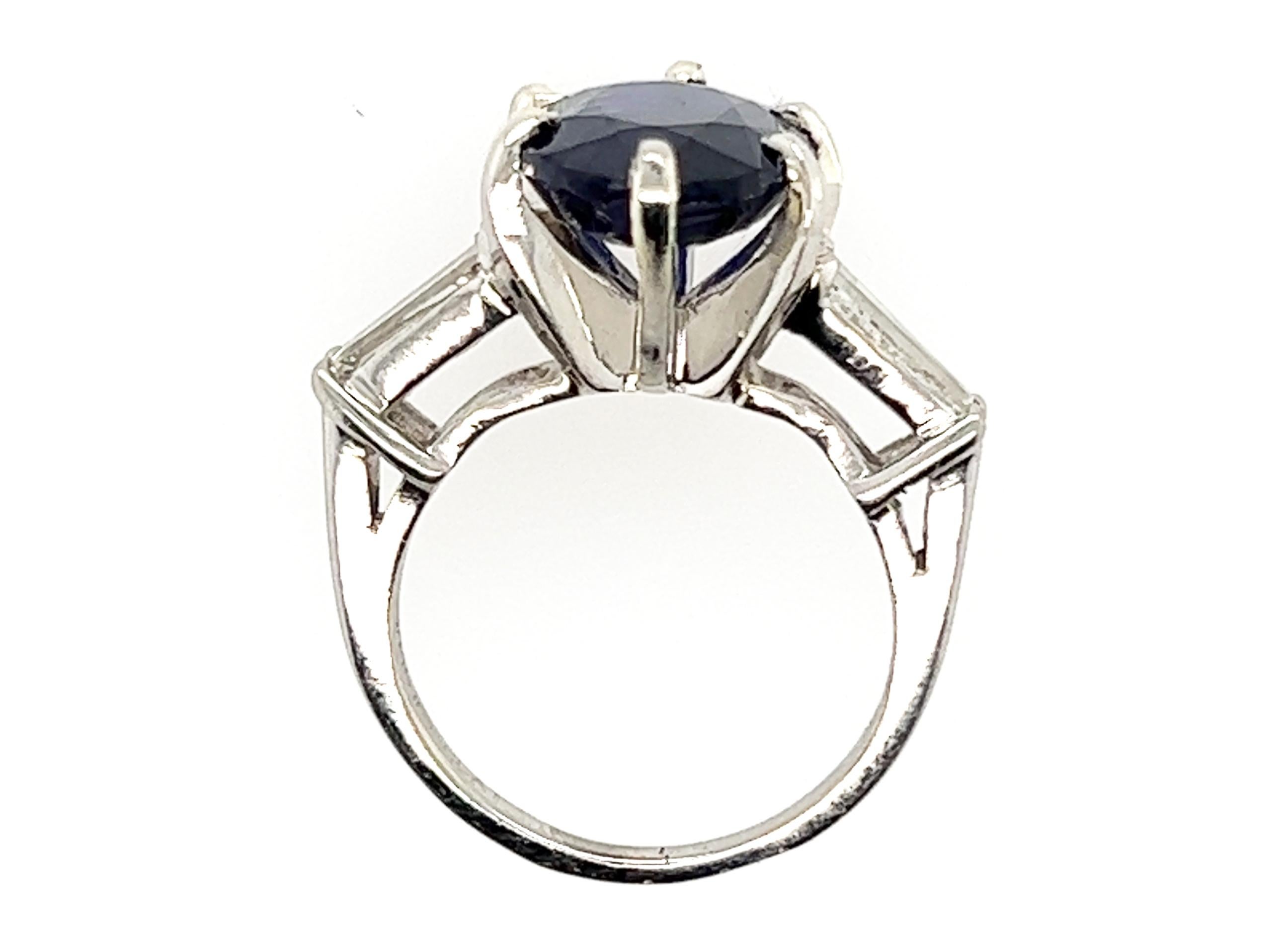 Genuine Original Antique from 1940's Vintage Oval Sapphire Diamond Ring 5.50ct Art Deco Platinum



Featuring a Huge 5.00ct Genuine Natural 12 x 9mm Blue Oval Sapphire Center

Tapered Baguette Cut Mined Diamonds on Either Side

Perfect Alternative