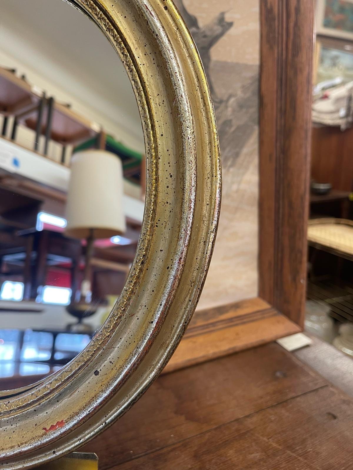 Vintage Oval Shaped Wall Mirror. For Sale 1