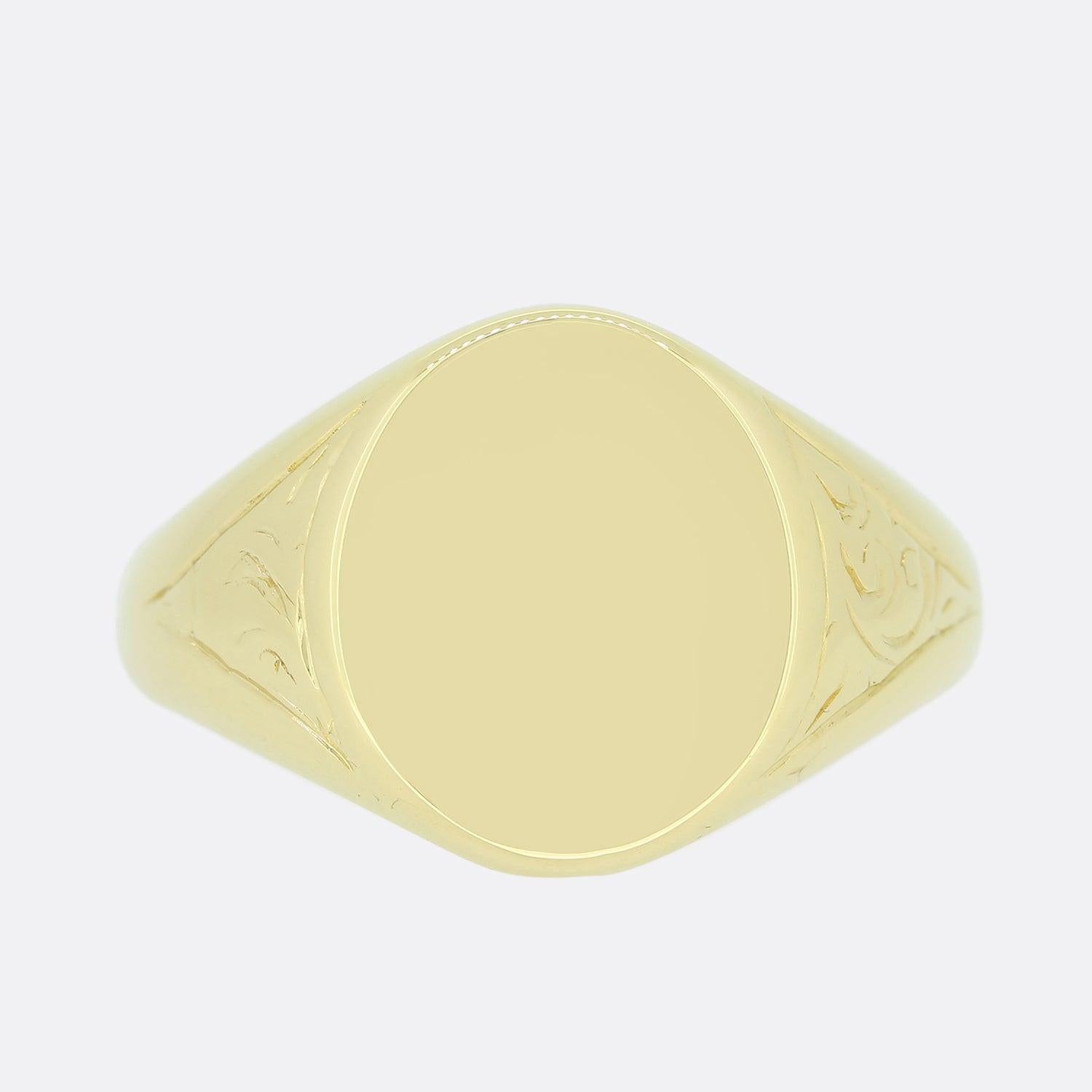 Bague de signalisation ovale vintage Pour hommes en vente