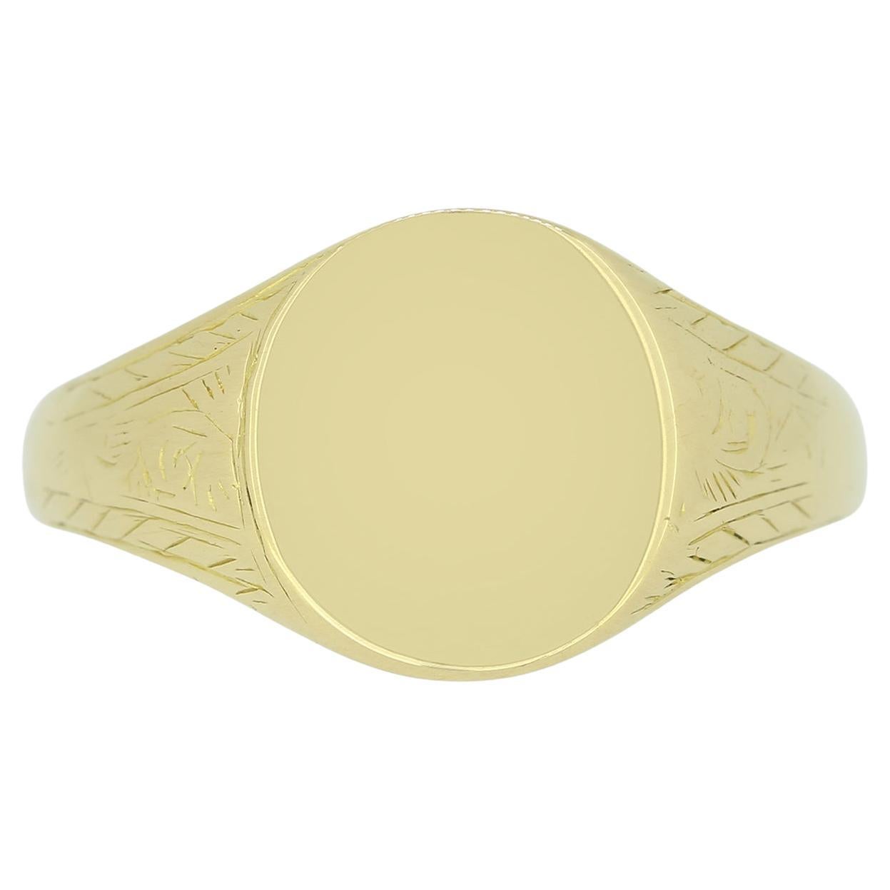Vintage Oval Signet Ring