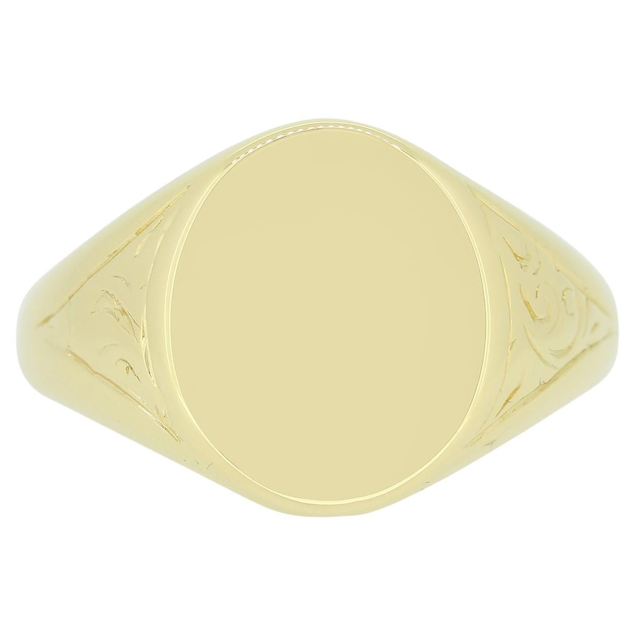Bague de signalisation ovale vintage en vente