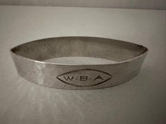 Vintage Oval Sterling Napkin Ring - Monogramed WBA