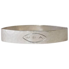 Ovaler Serviettenring aus Sterling im Vintage-Stil - Monogrammiert WBA