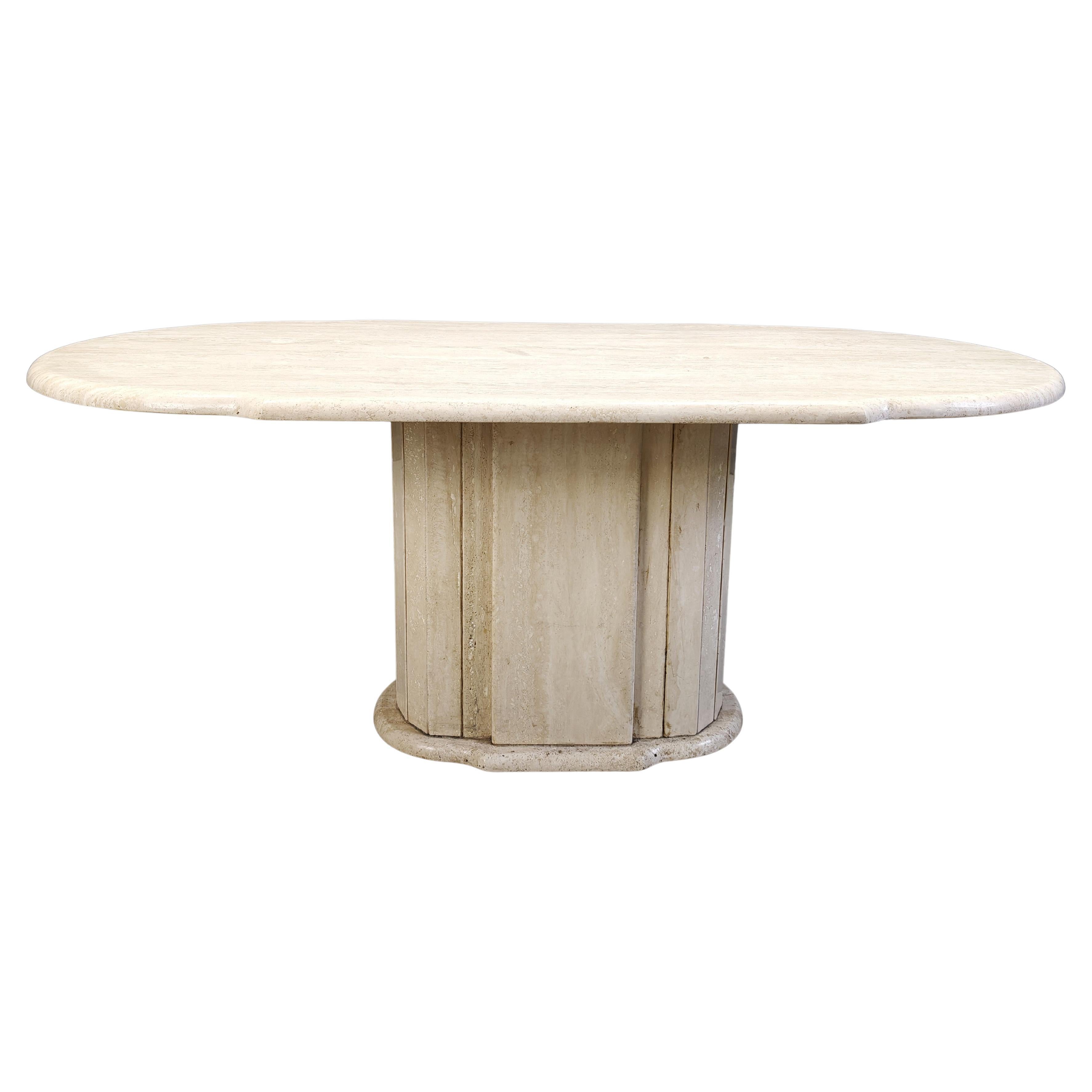 What is a travertine table?