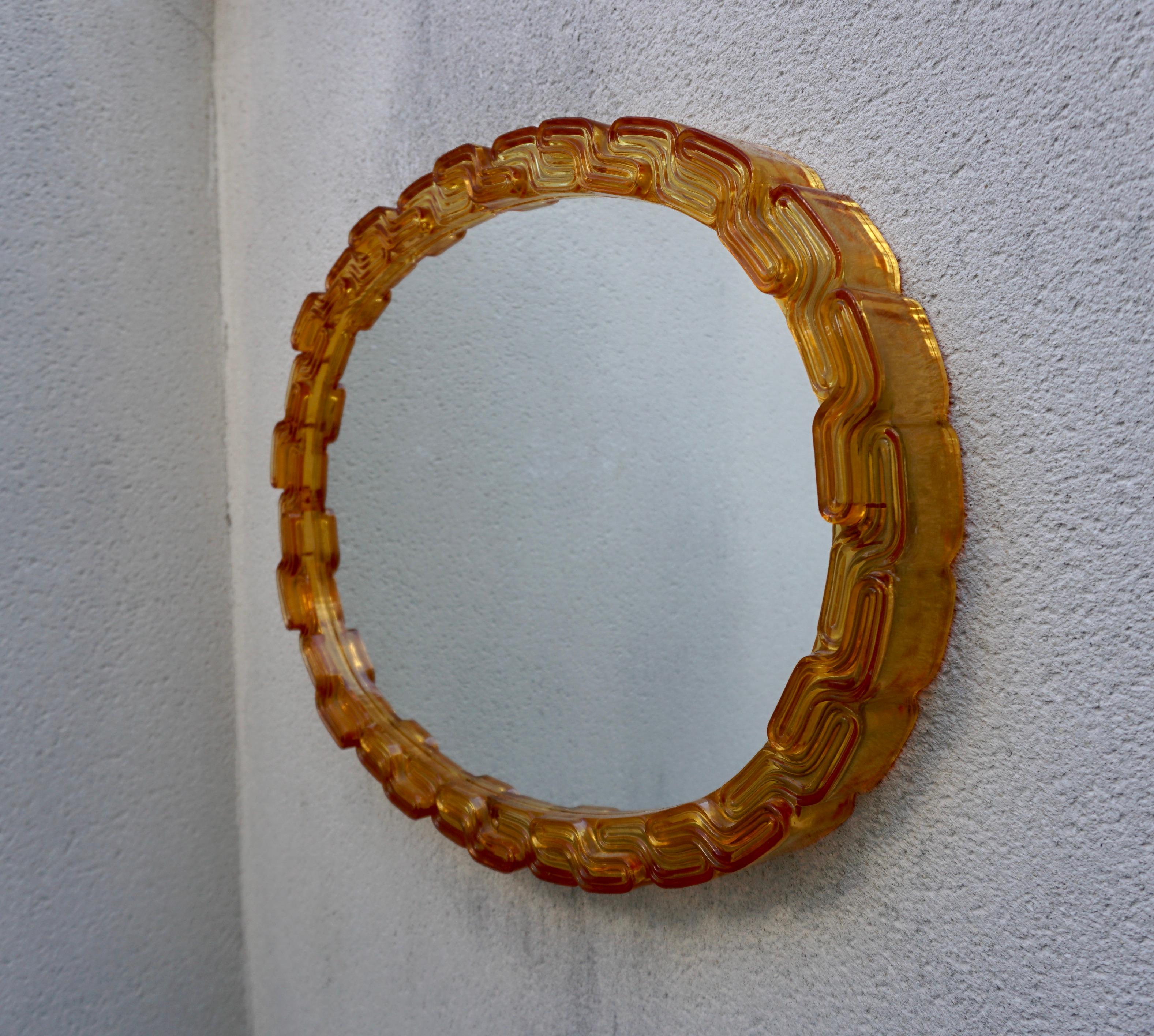 Mid-Century Modern Vintage Oval Wall Mirror For Sale