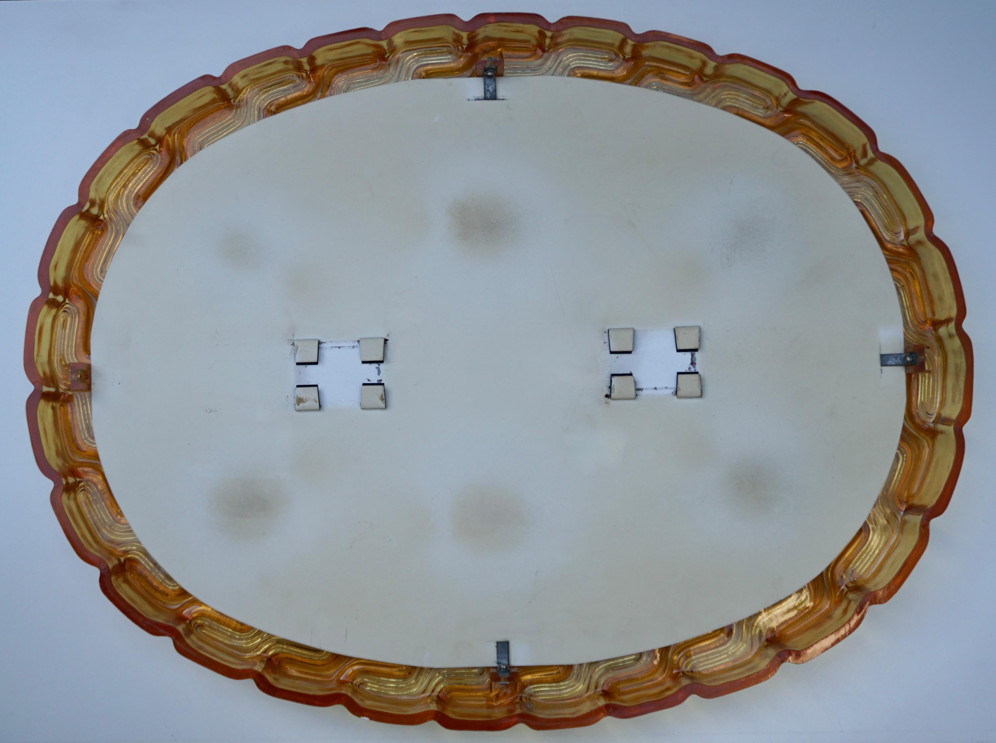 20th Century Vintage Oval Wall Mirror For Sale
